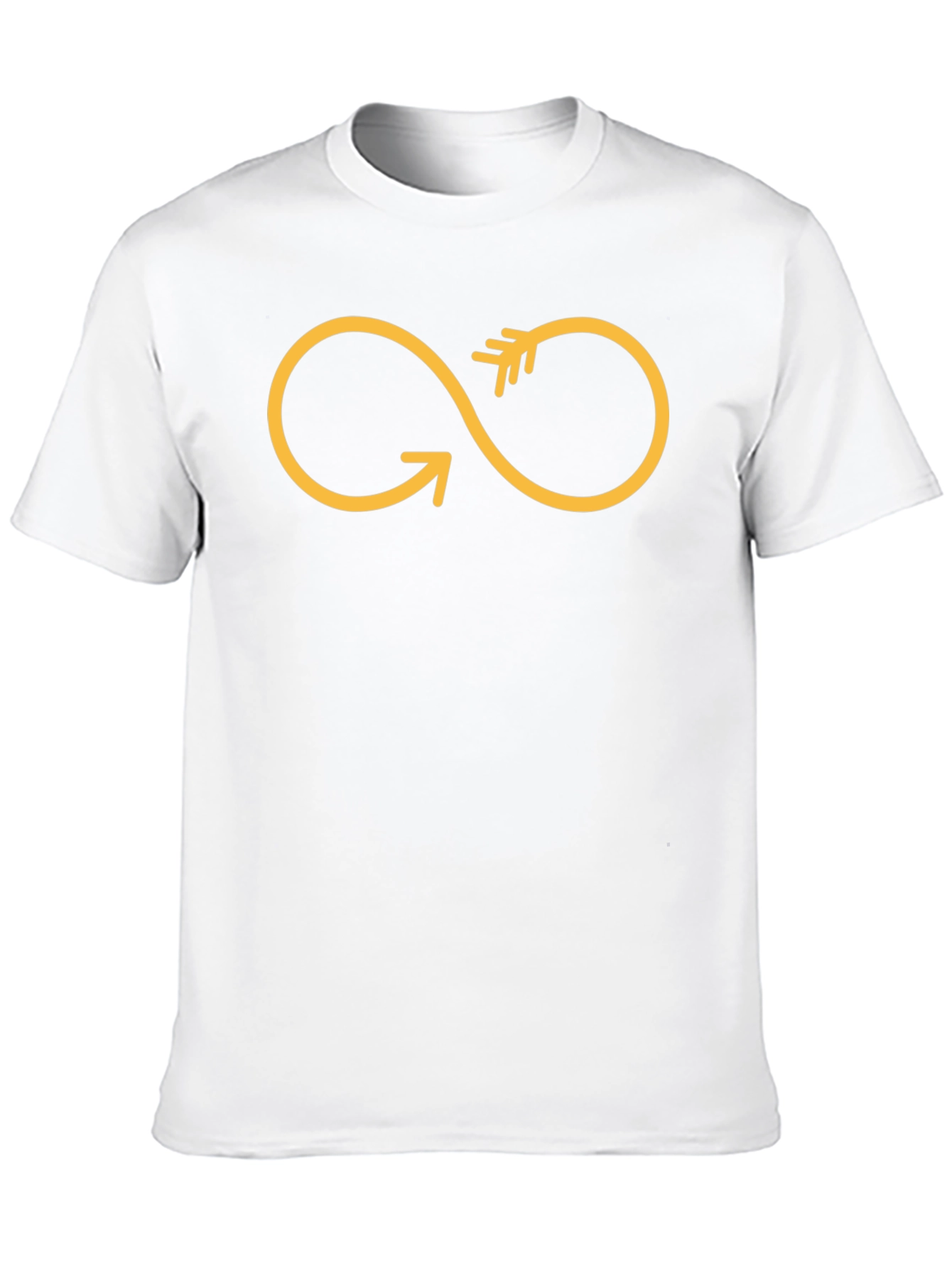 Arrow Infinity Symbol Black Cotton T-Shirt