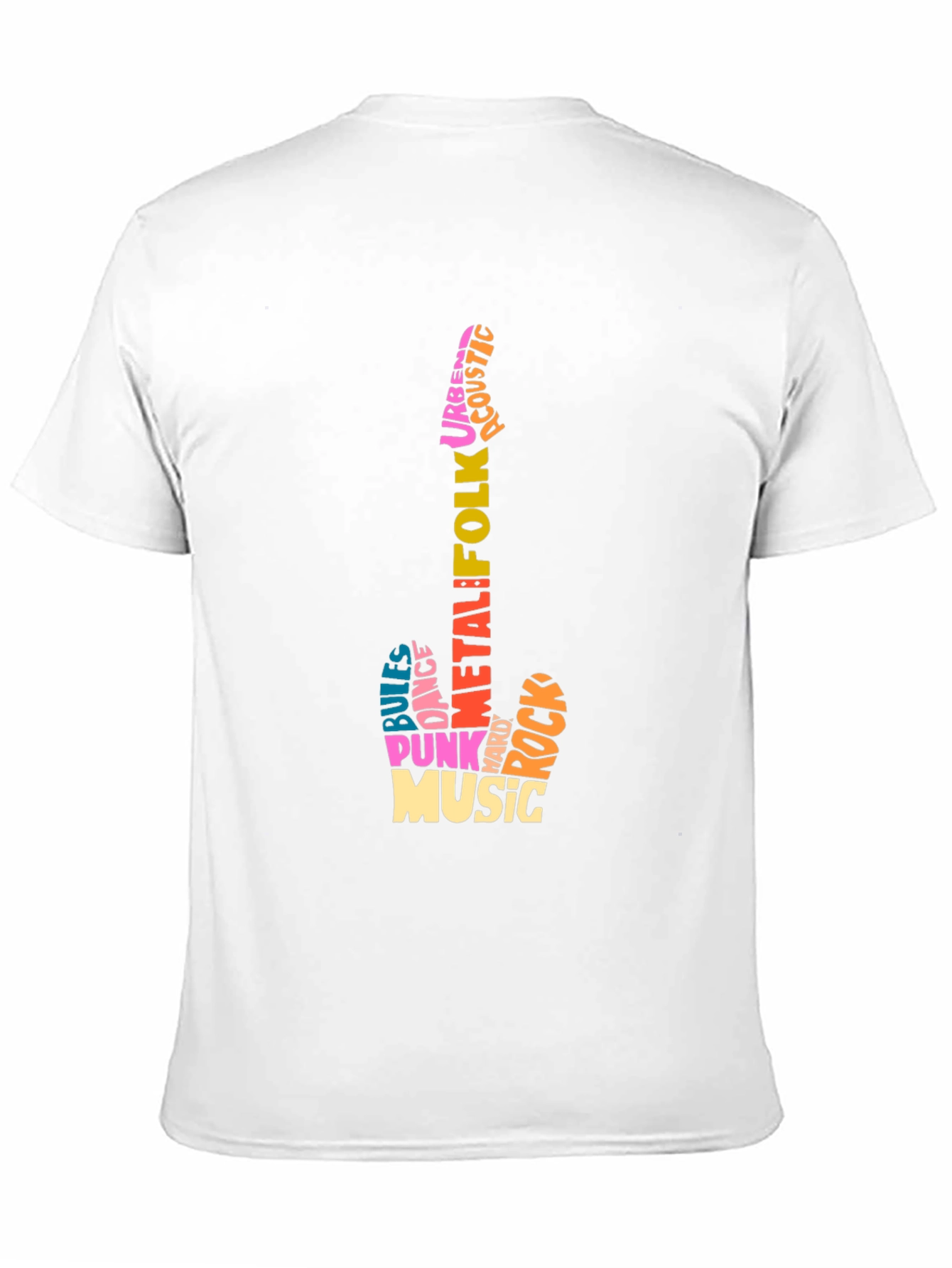 Music Genre Guitar Word Art T-Shirt
