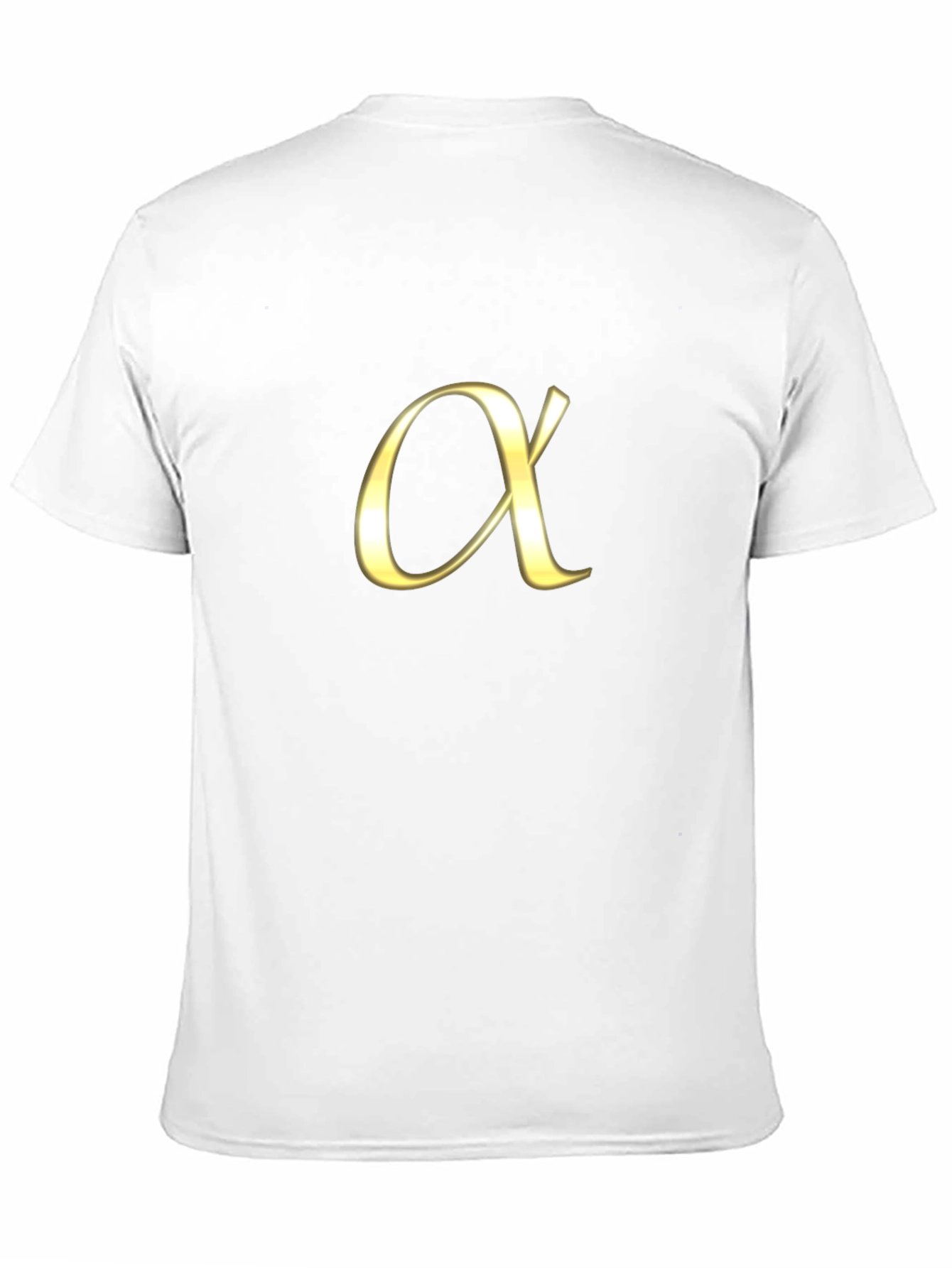 Alpha Symbol Graphic Tee - Black Cotton Casual Shirt