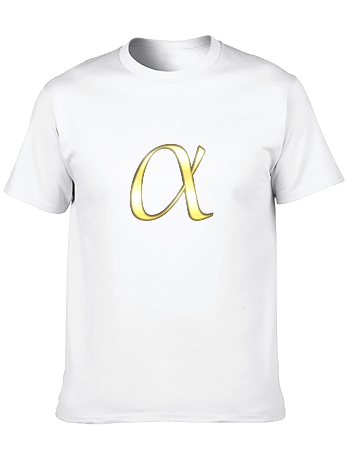 Alpha Symbol Graphic Tee - Black Cotton Casual Shirt