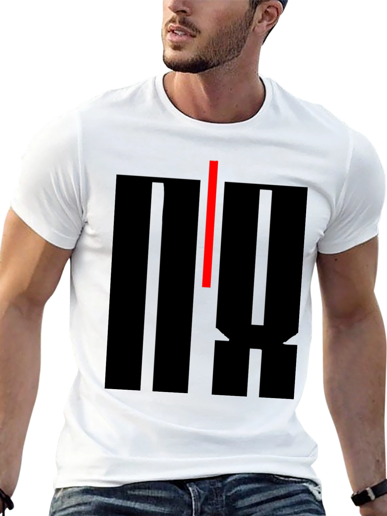 Abstract Graphic Print T-Shirt - Modern Casual Tee