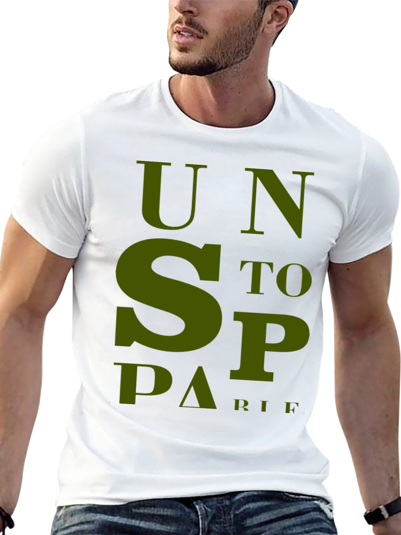 Unstoppable T-Shirt - Bold Olive Green Graphic Tee