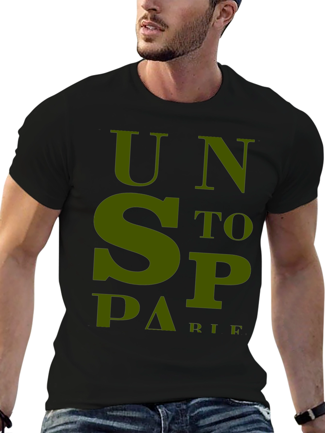 Unstoppable T-Shirt - Bold Olive Green Graphic Tee