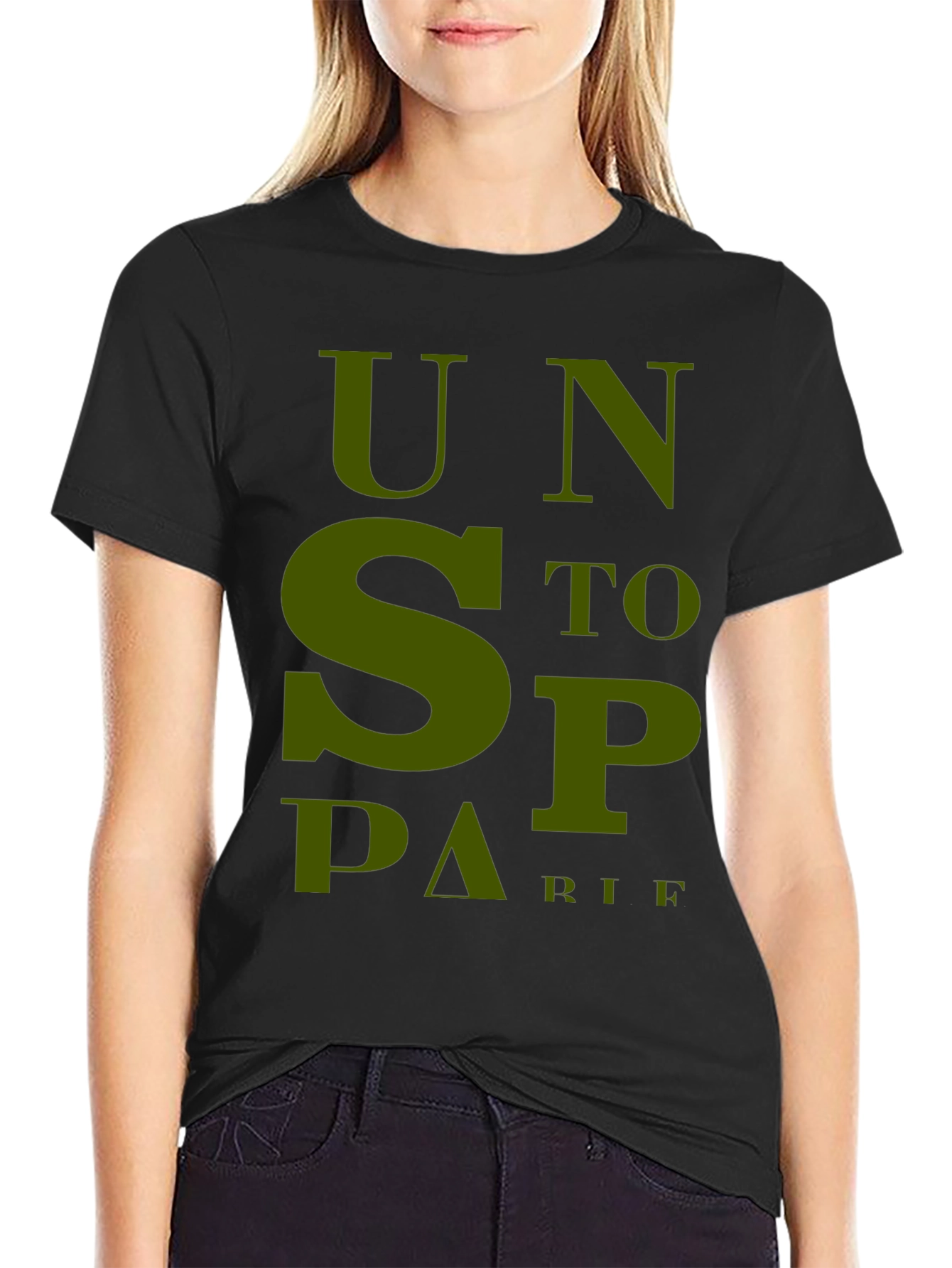 Unstoppable T-Shirt - Bold Olive Green Graphic Tee