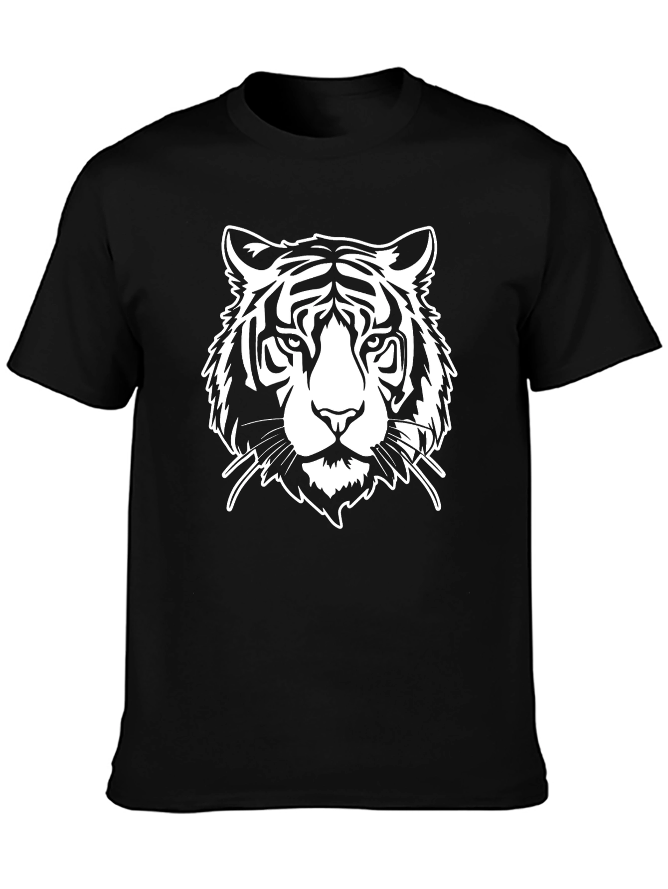 Black Tiger Graphic Tee - Cool Animal Print Shirt