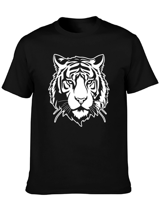 Black Tiger Graphic Tee - Cool Animal Print Shirt
