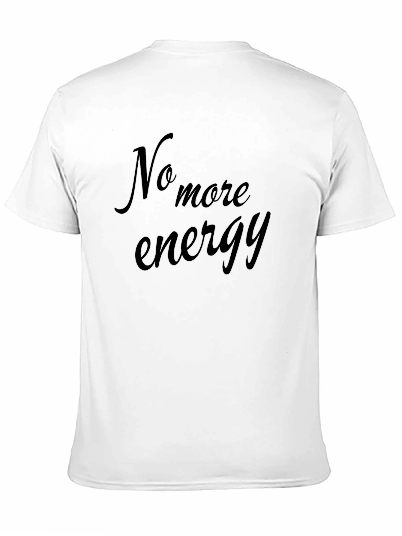 No More Energy Graphic T-Shirt - Black