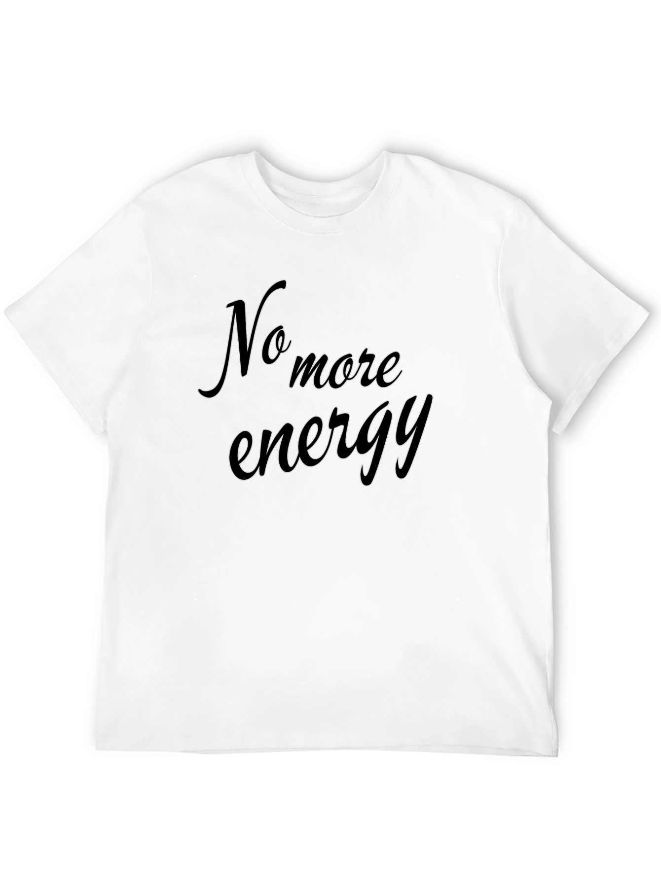 No More Energy Graphic T-Shirt - Black