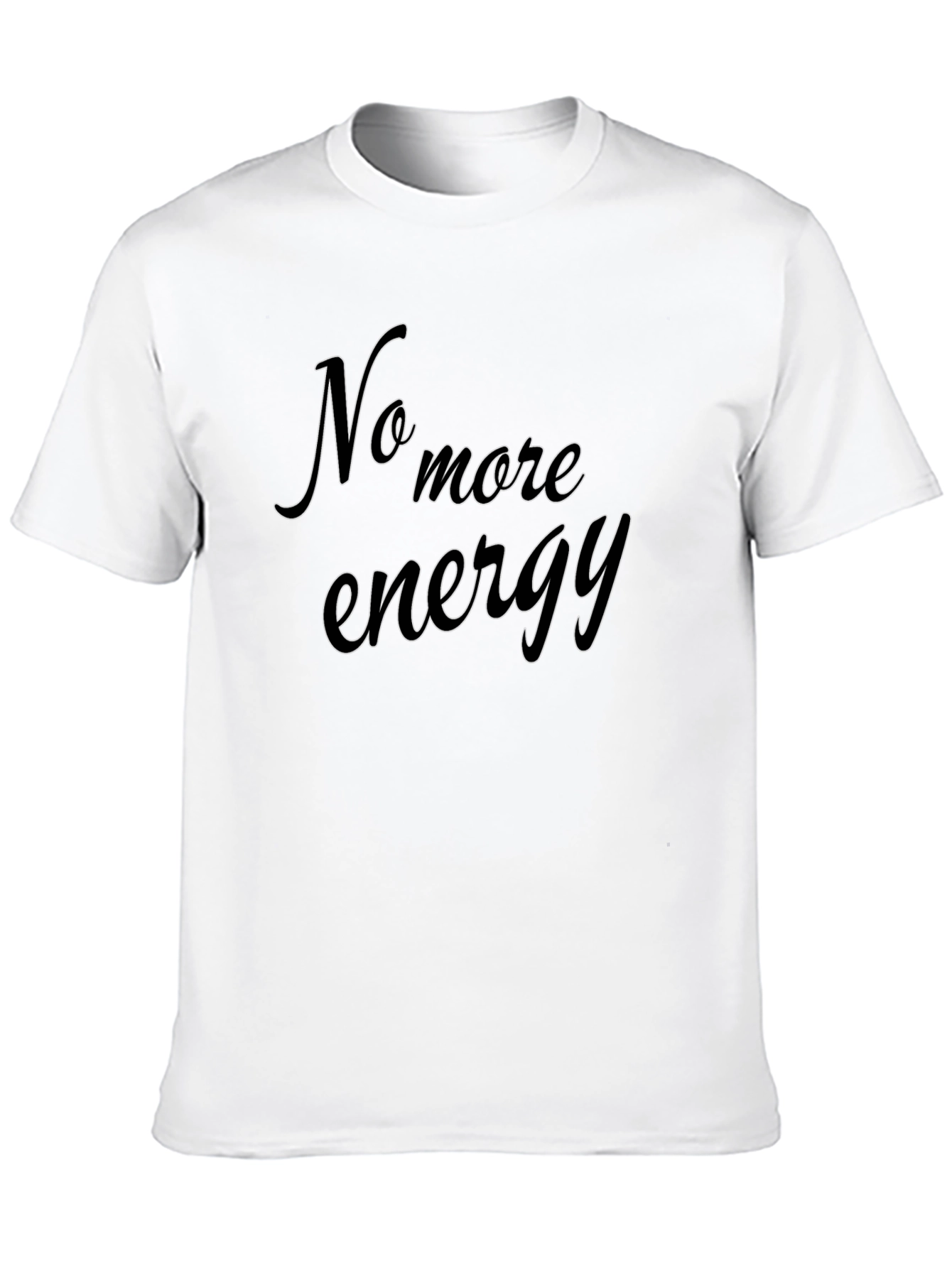No More Energy Graphic T-Shirt - Black