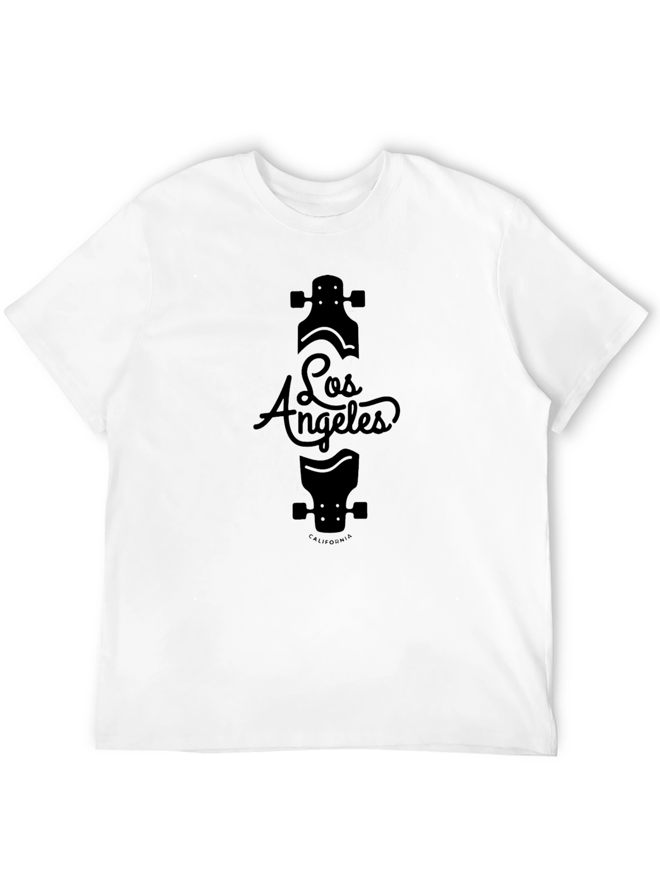 Los Angeles Skateboard Black Graphic T-Shirt