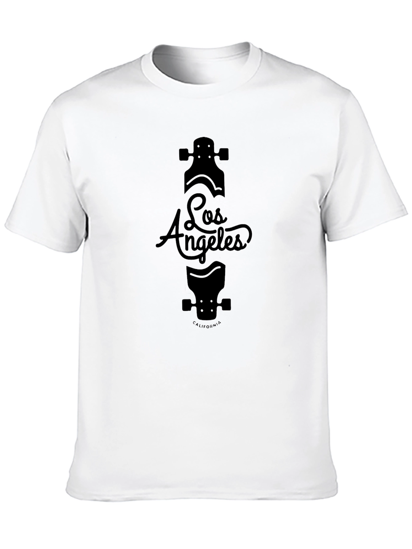Los Angeles Skateboard Black Graphic T-Shirt