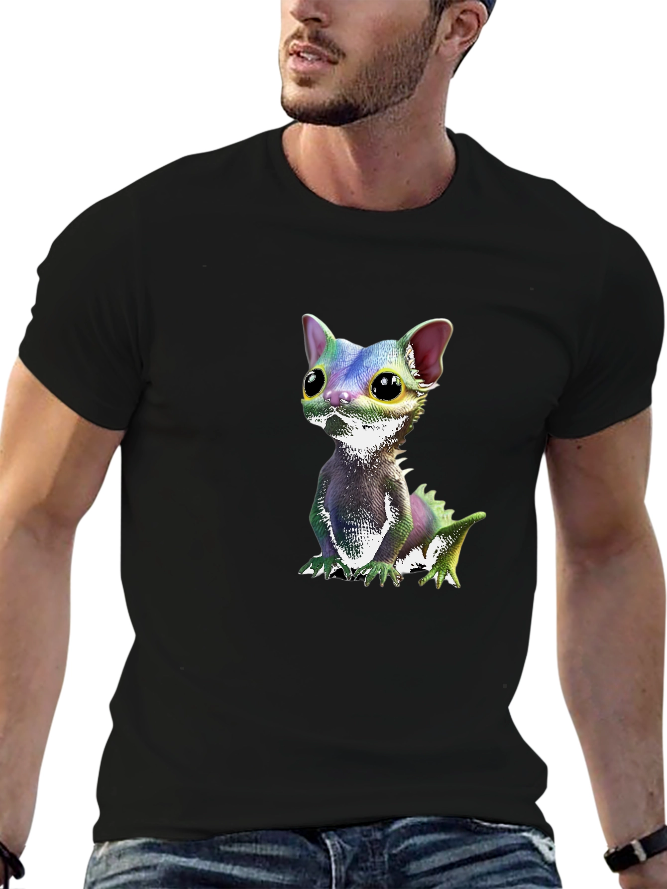 Cute Dragon Kitten Graphic Tee