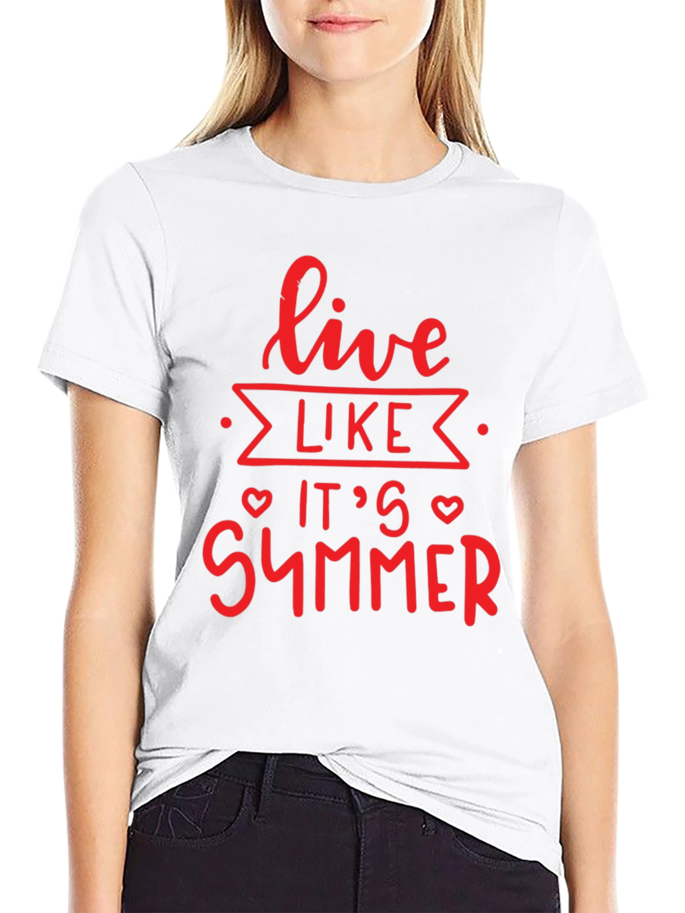 Live Like Its Summer Black Graphic Tee