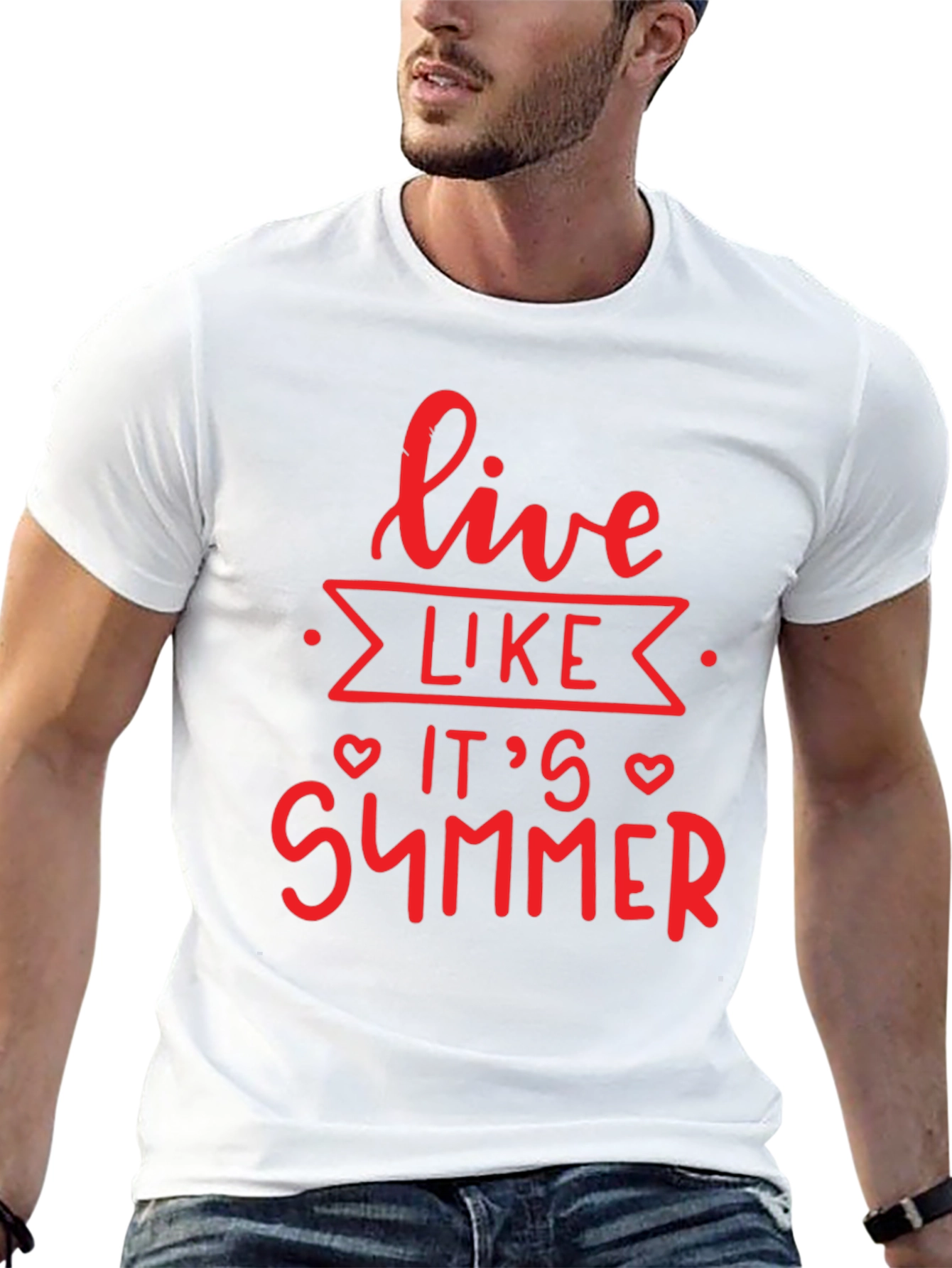 Live Like Its Summer Black Graphic Tee