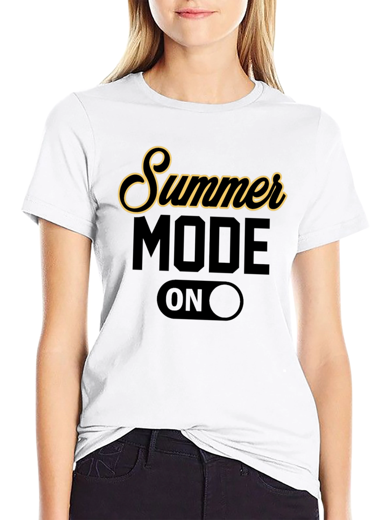 Summer Mode On Graphic T-Shirt - Black