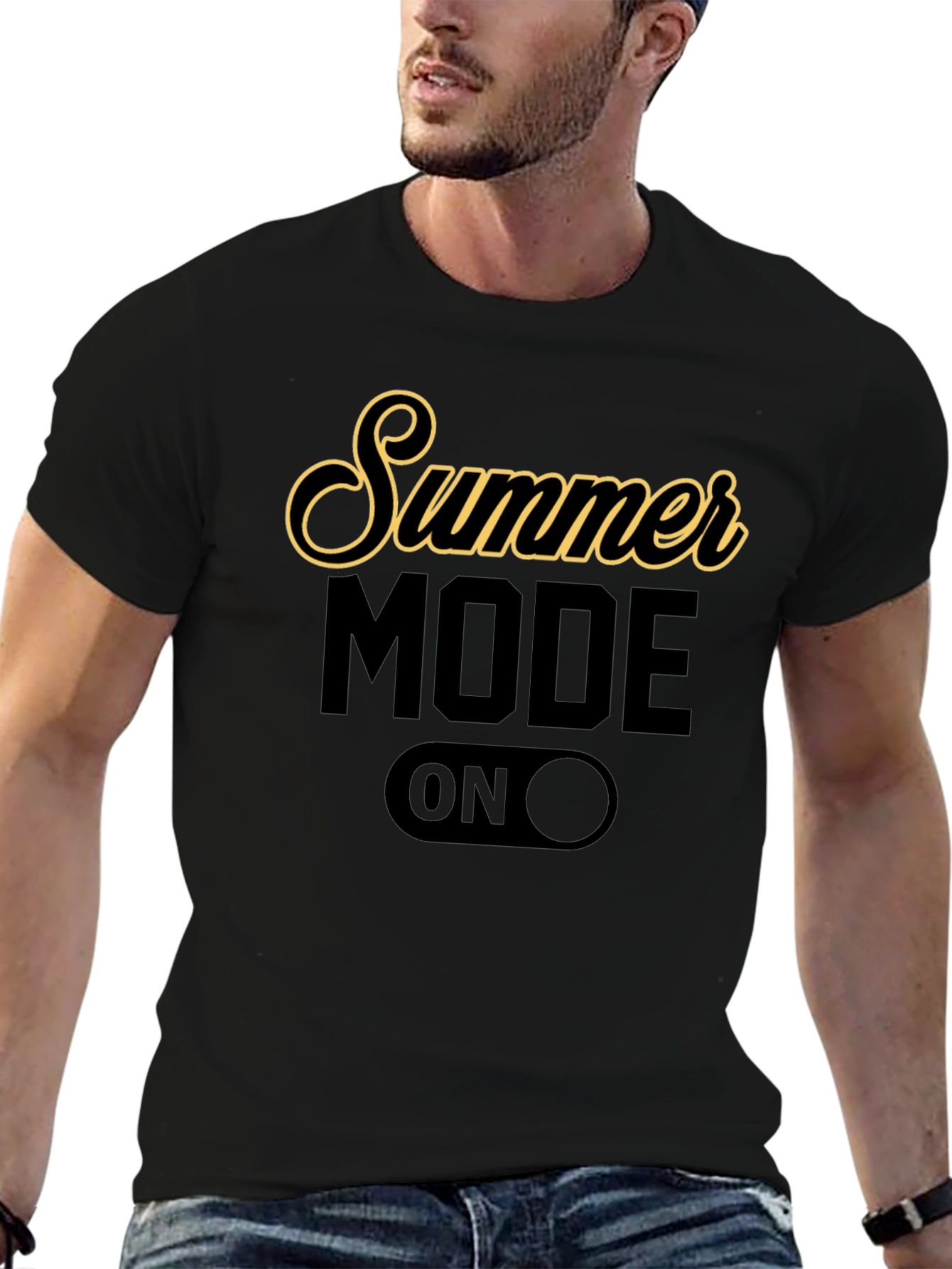 Summer Mode On Graphic T-Shirt - Black