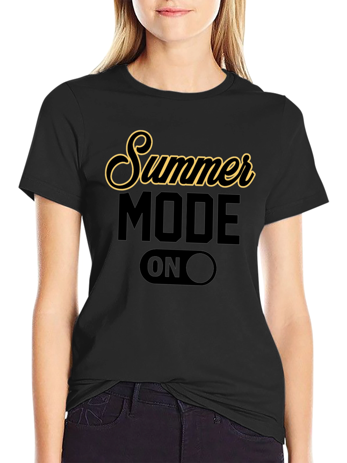 Summer Mode On Graphic T-Shirt - Black