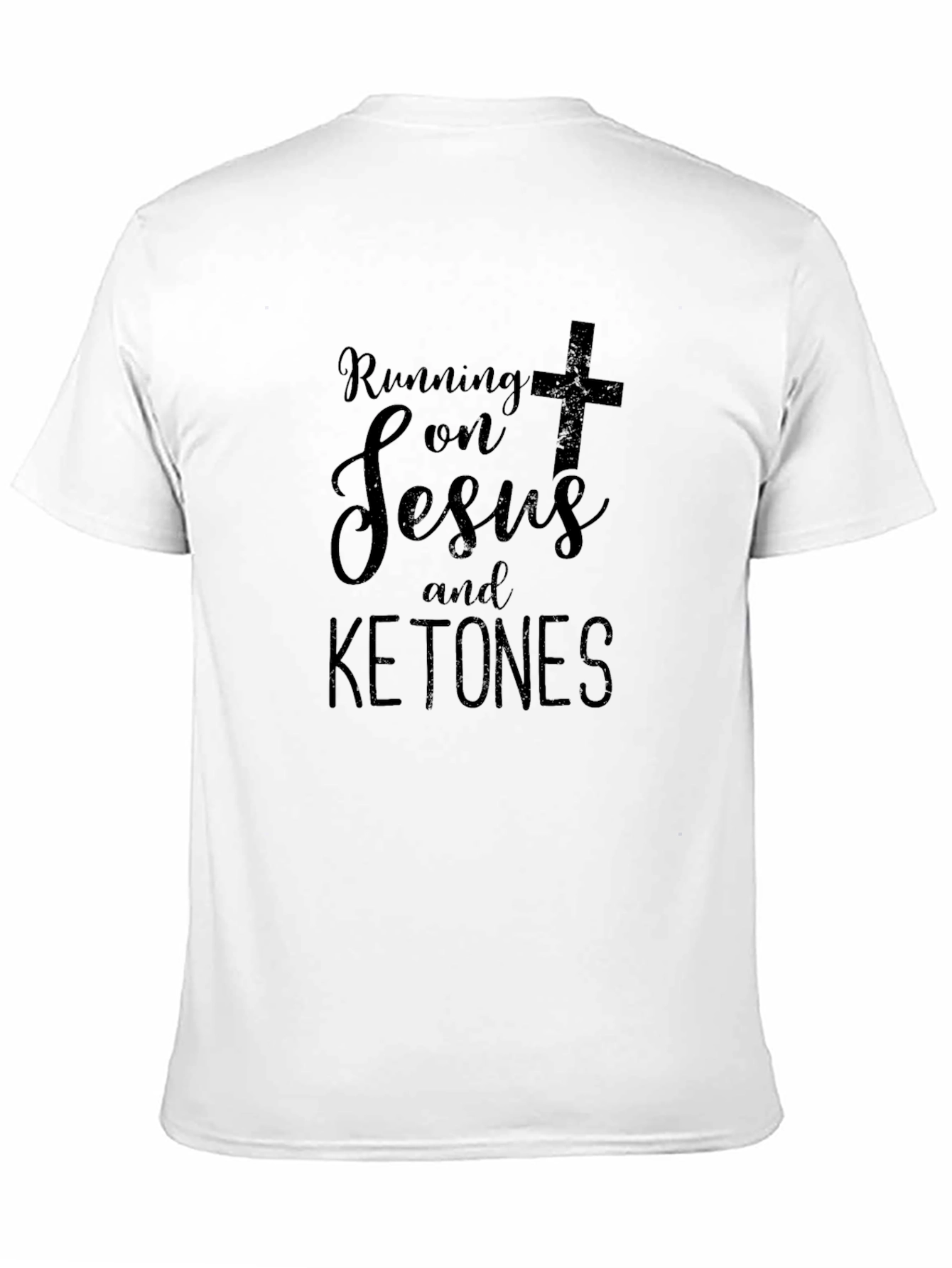 Running on Jesus & Ketones Black Graphic Tee