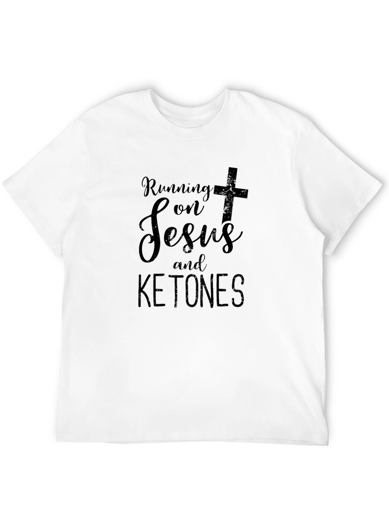 Running on Jesus & Ketones Black Graphic Tee