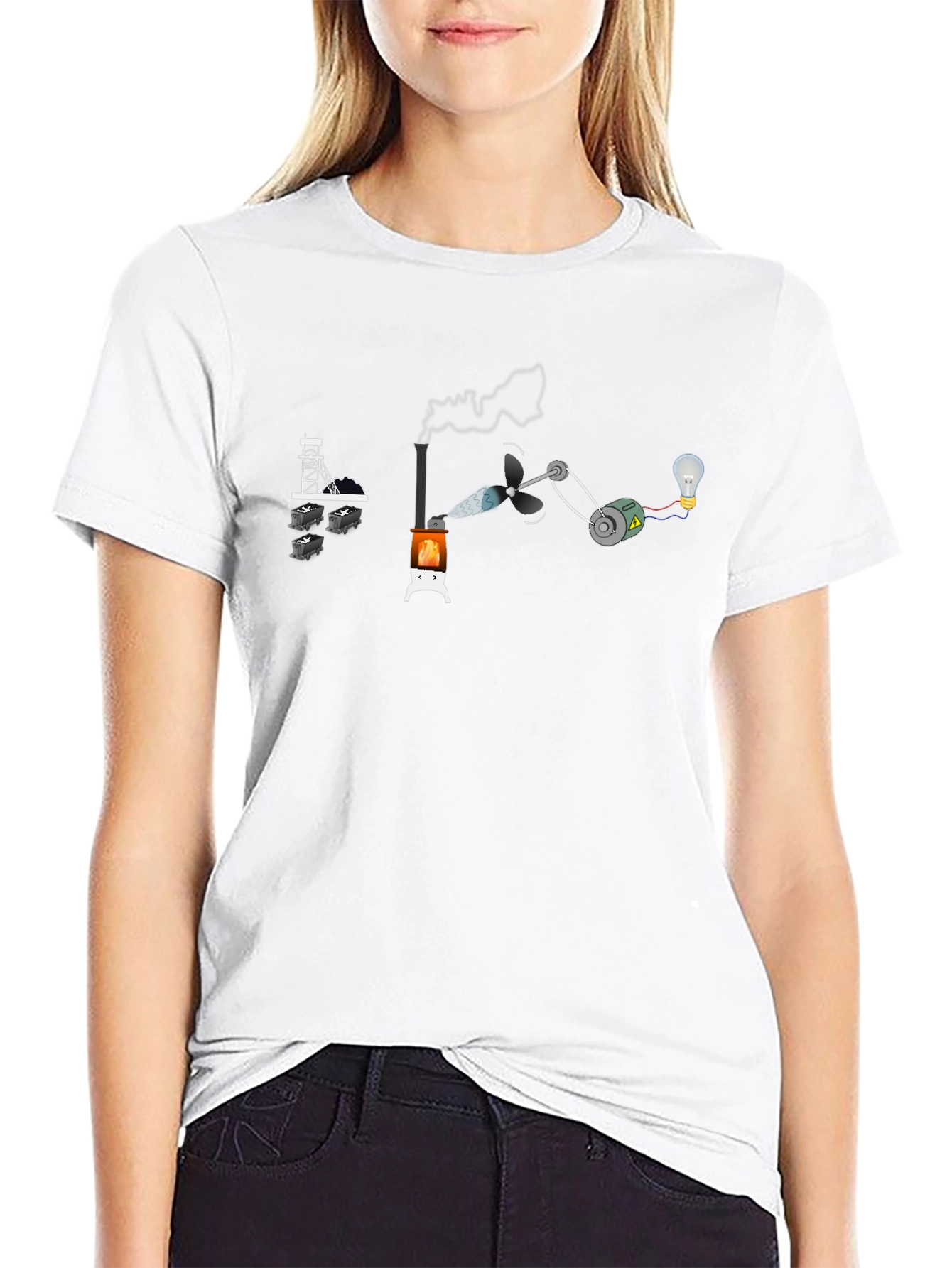 Coal Power T-Shirt - Black - Funny Energy Tee