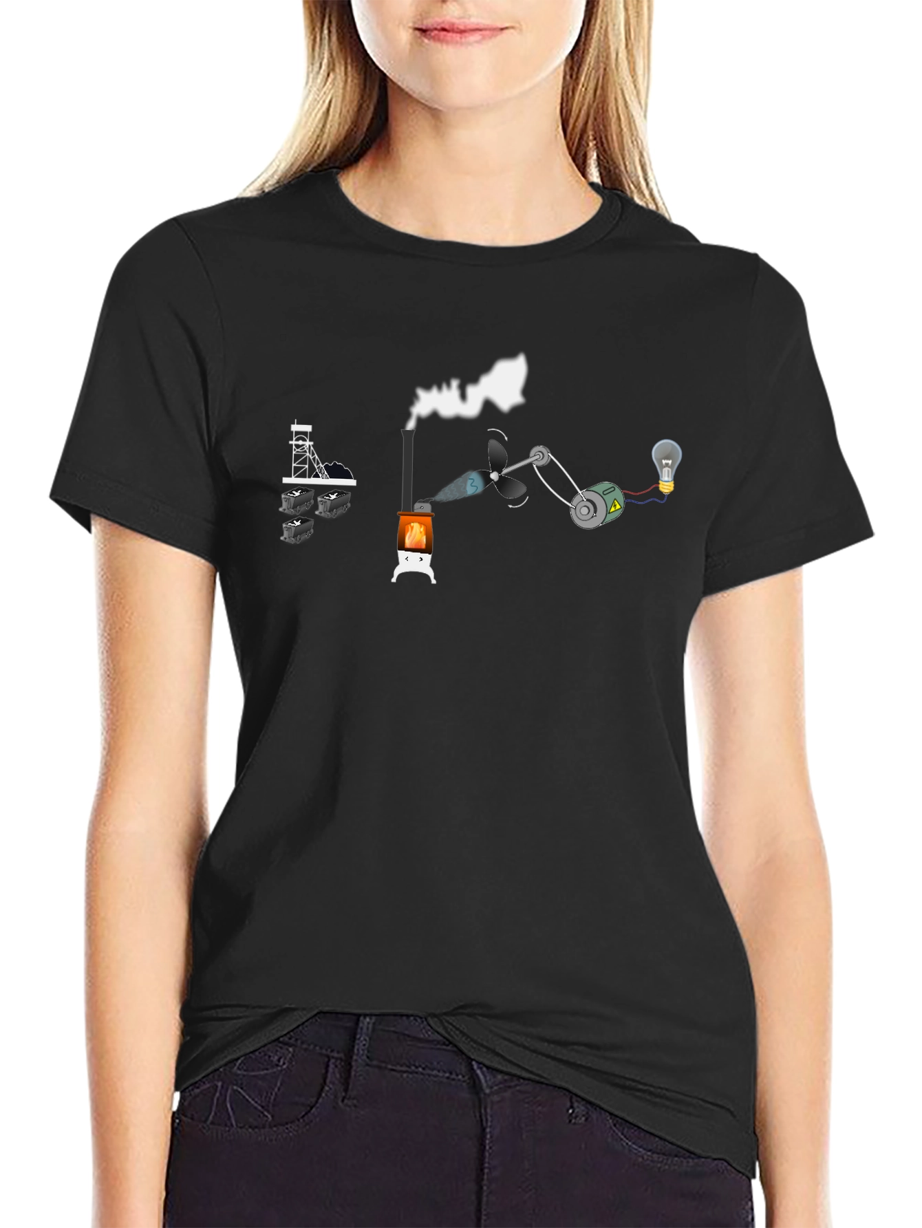 Coal Power T-Shirt - Black - Funny Energy Tee