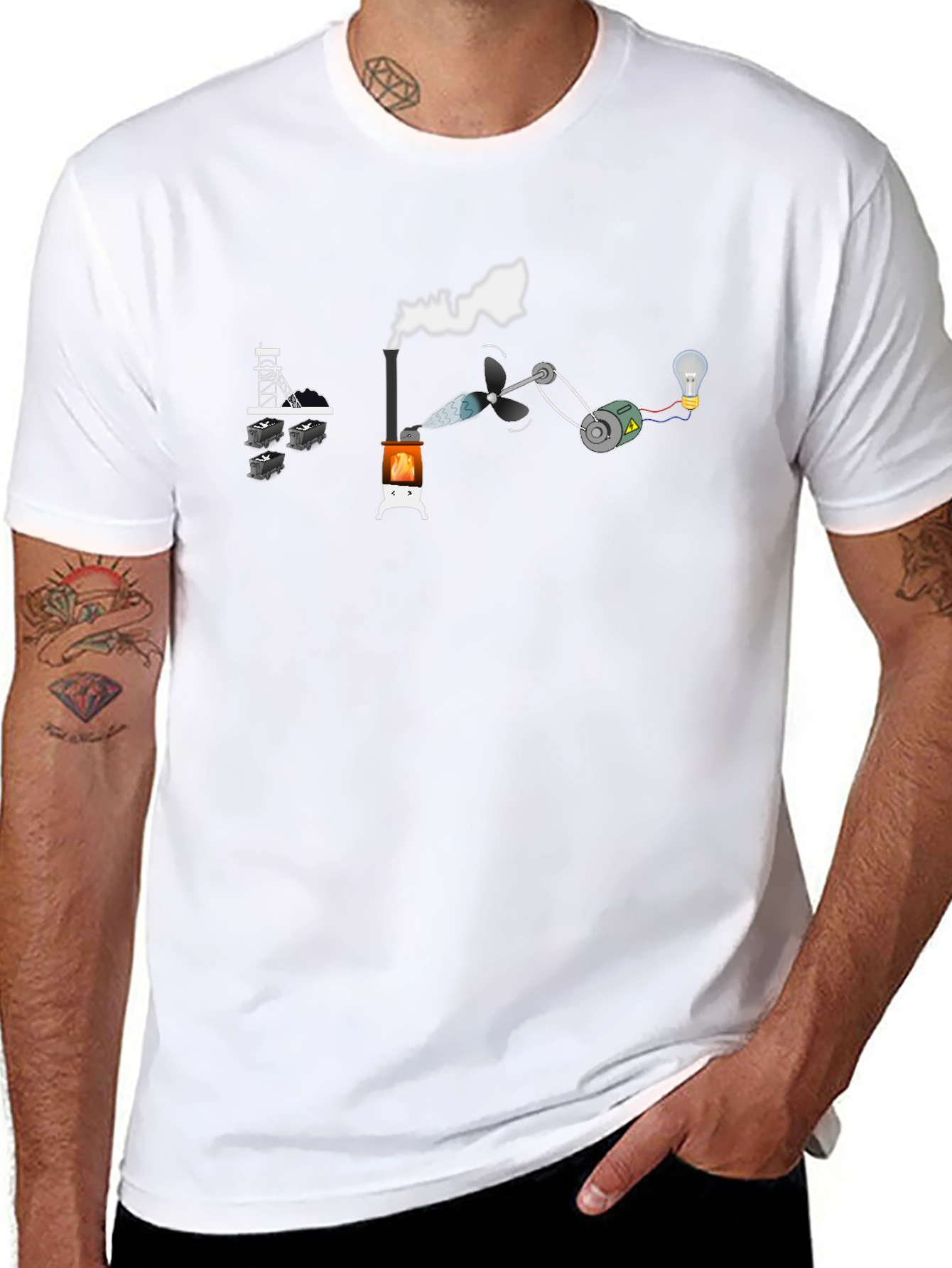 Coal Power T-Shirt - Black - Funny Energy Tee
