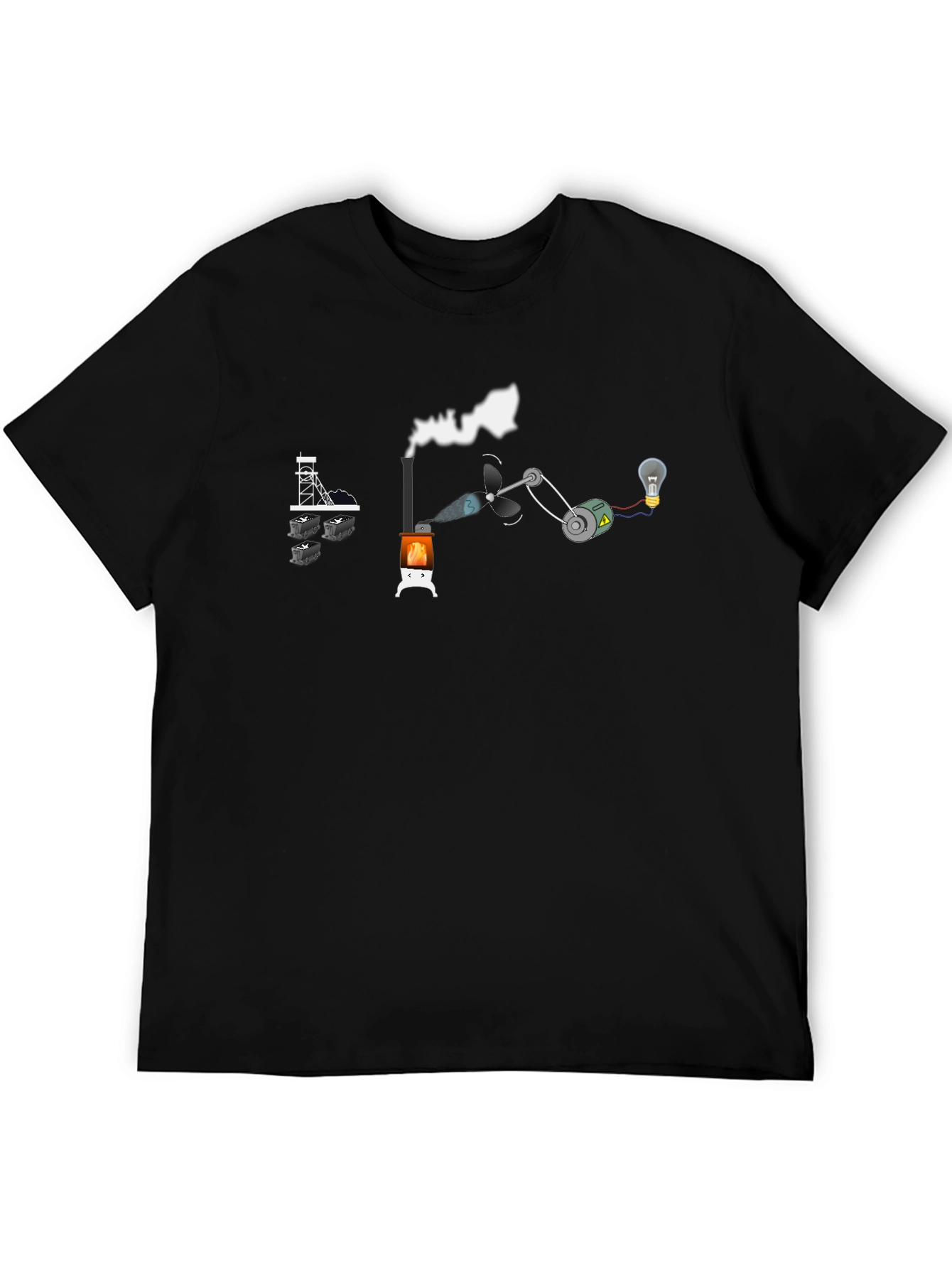 Coal Power T-Shirt - Black - Funny Energy Tee