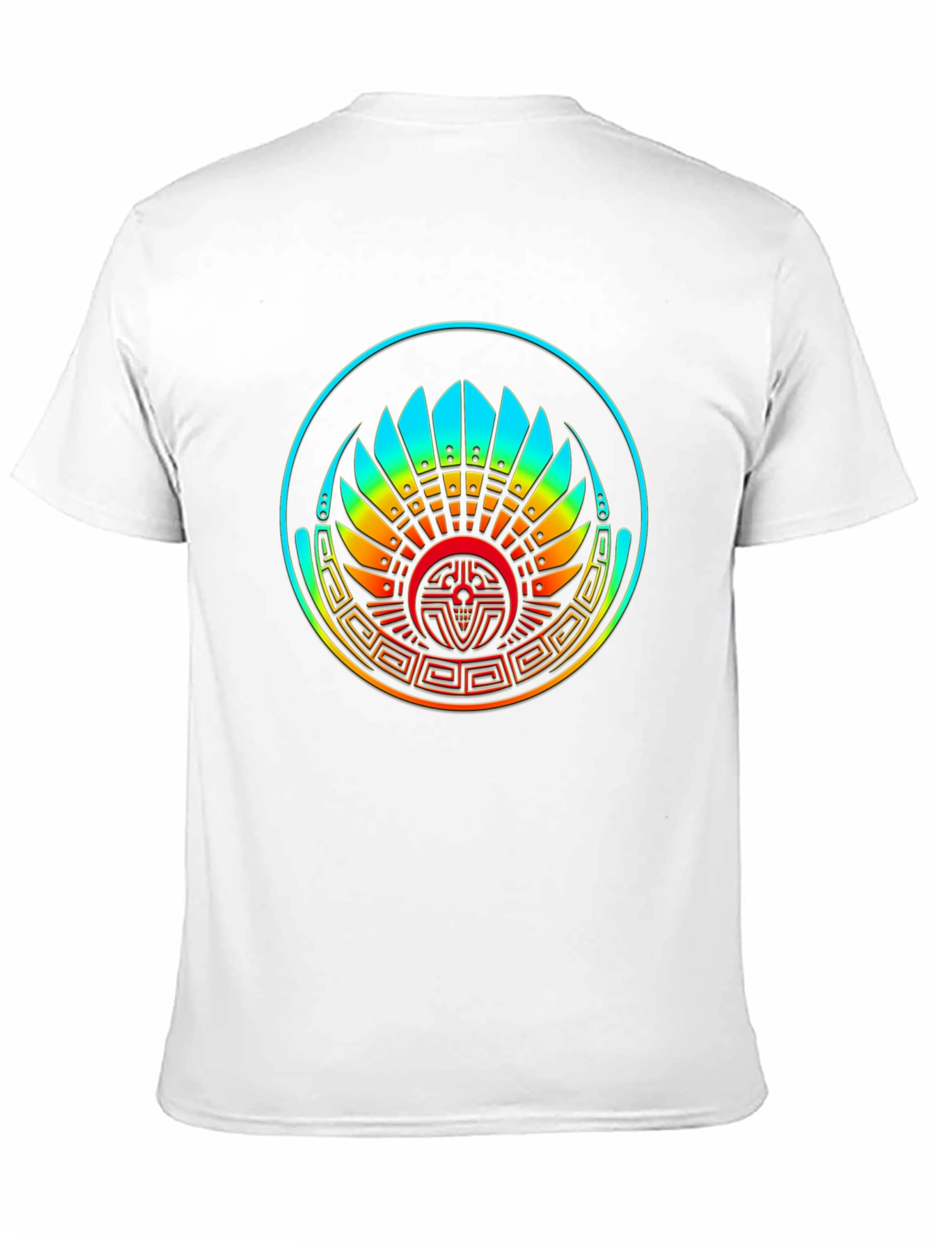 Aztec Headdress Graphic Black T-Shirt