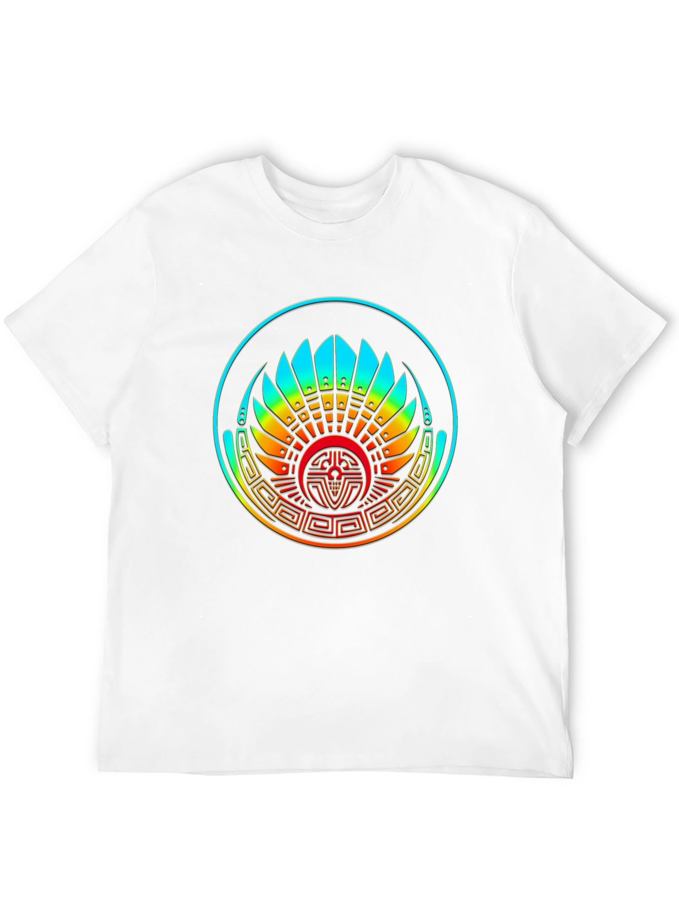 Aztec Headdress Graphic Black T-Shirt
