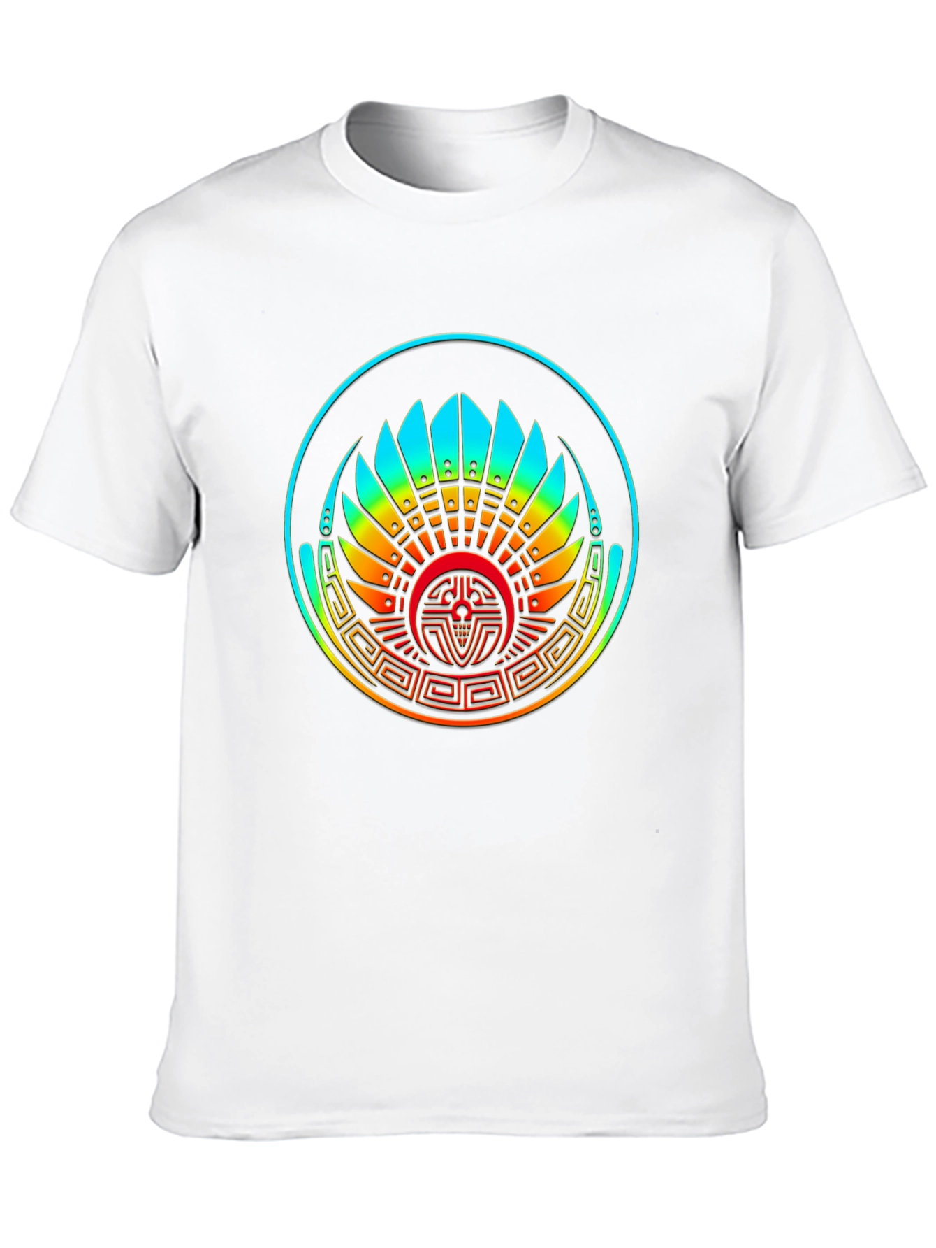 Aztec Headdress Graphic Black T-Shirt