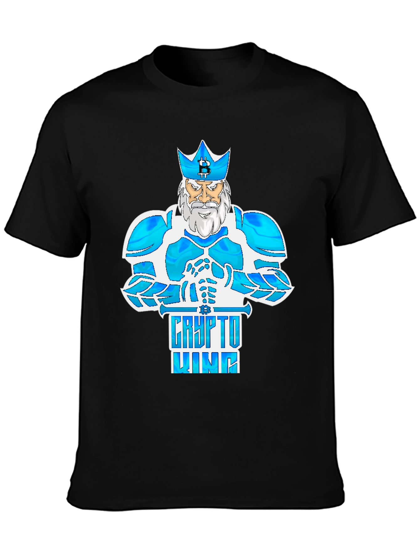 Crypto King Bitcoin Tee - Digital Currency Fashion