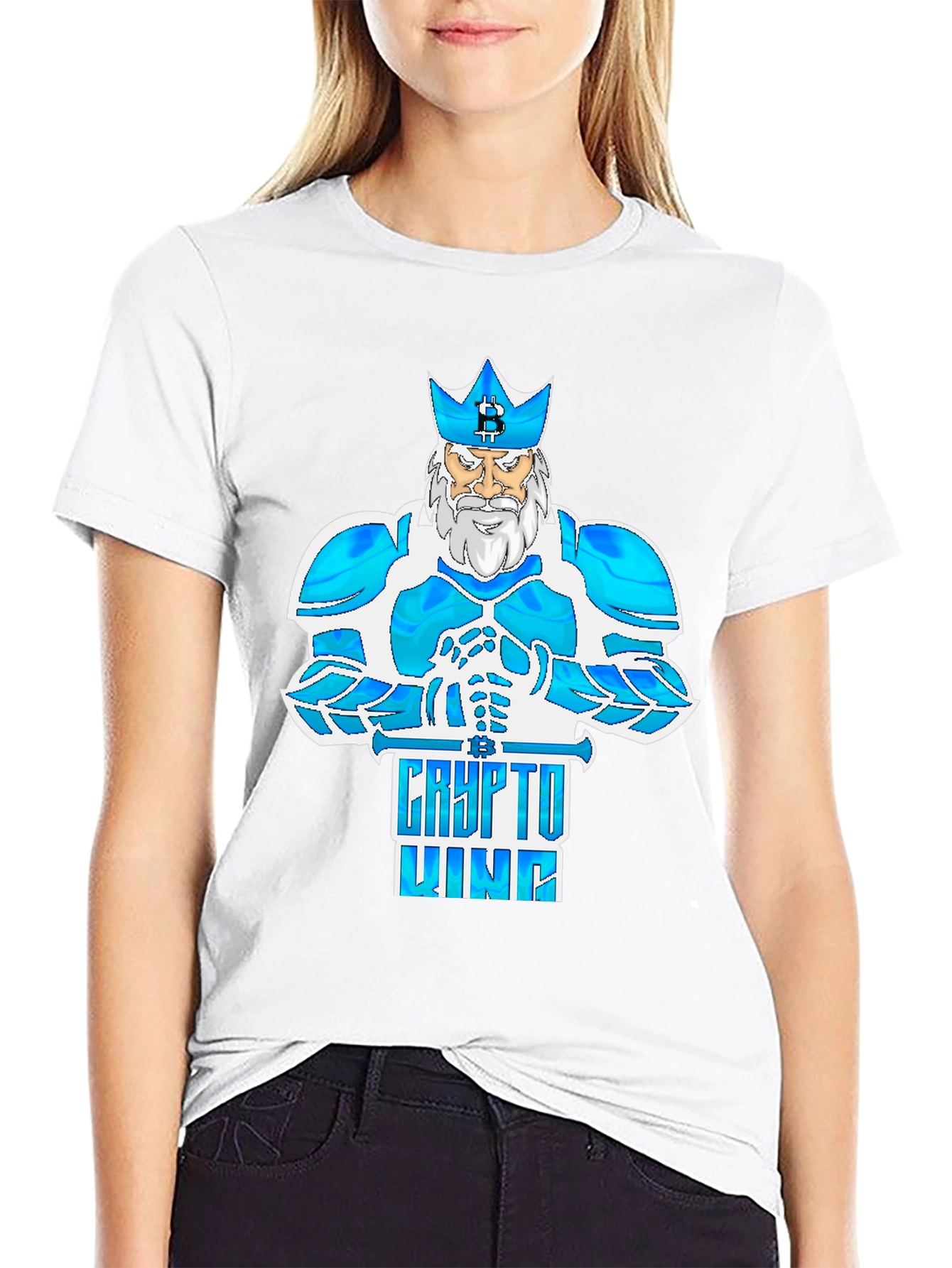 Crypto King Bitcoin Tee - Digital Currency Fashion