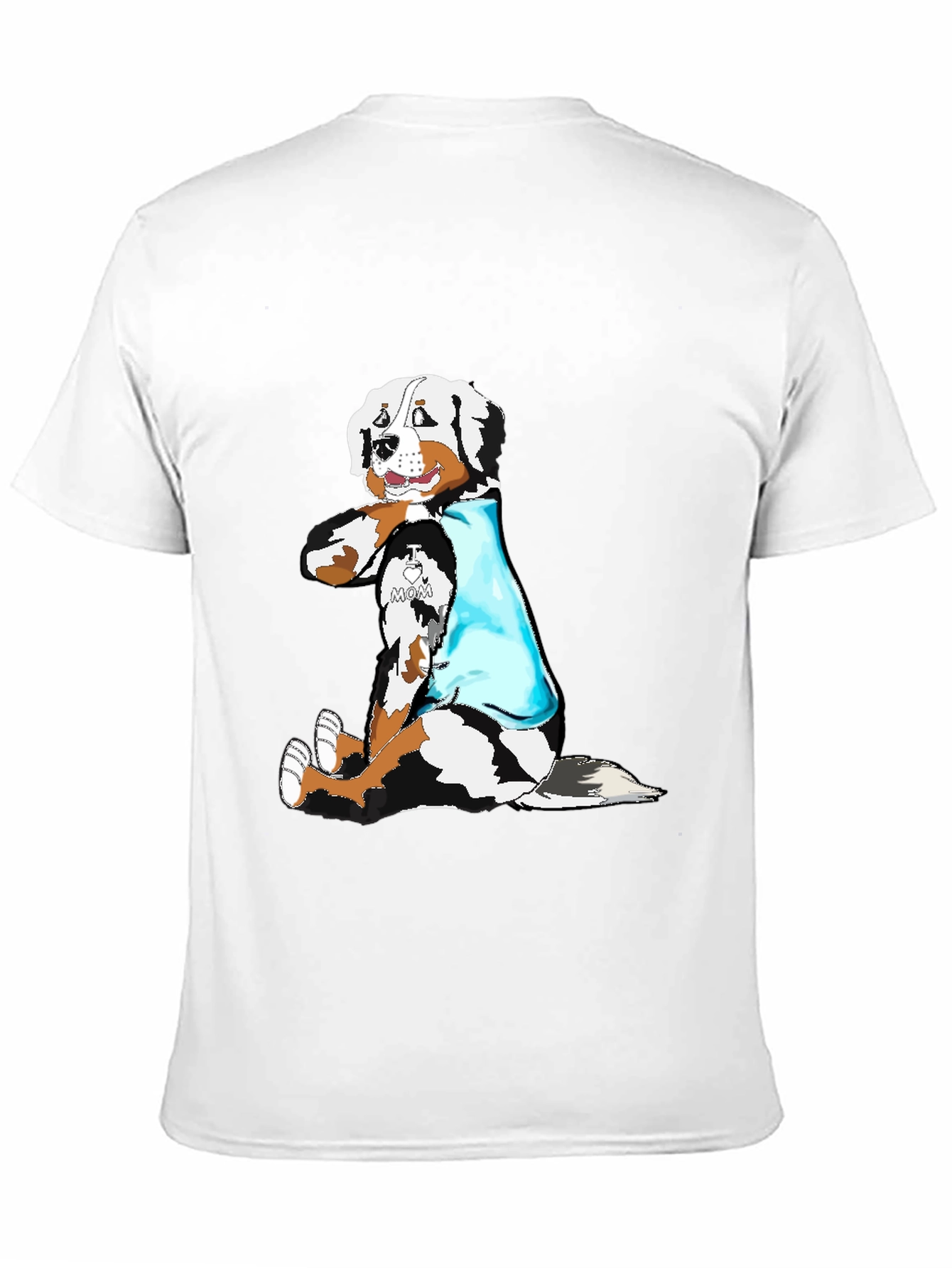 I Love Mom Dog Graphic Black T-Shirt