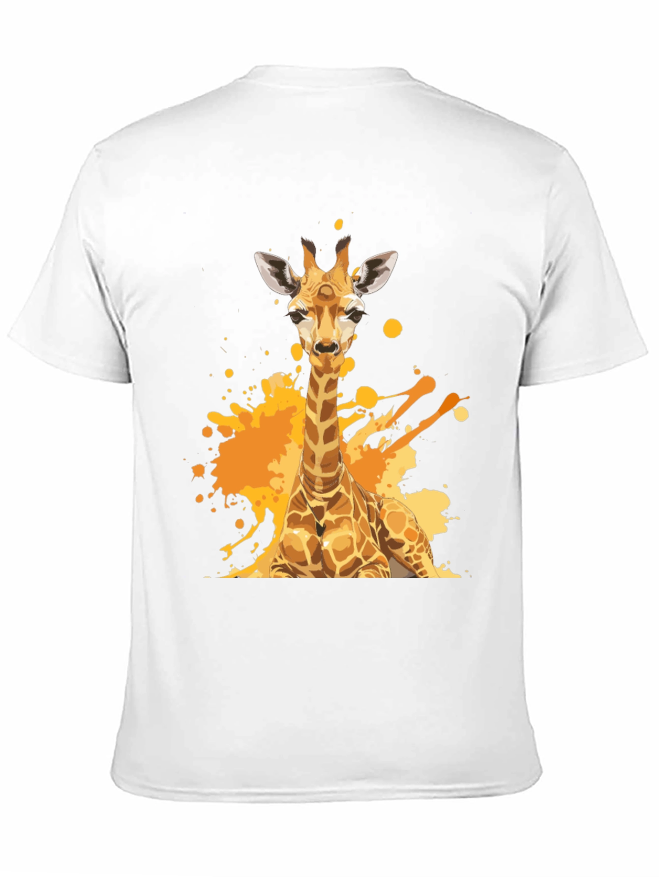 Giraffe Splash T-Shirt - Artistic Animal Tee