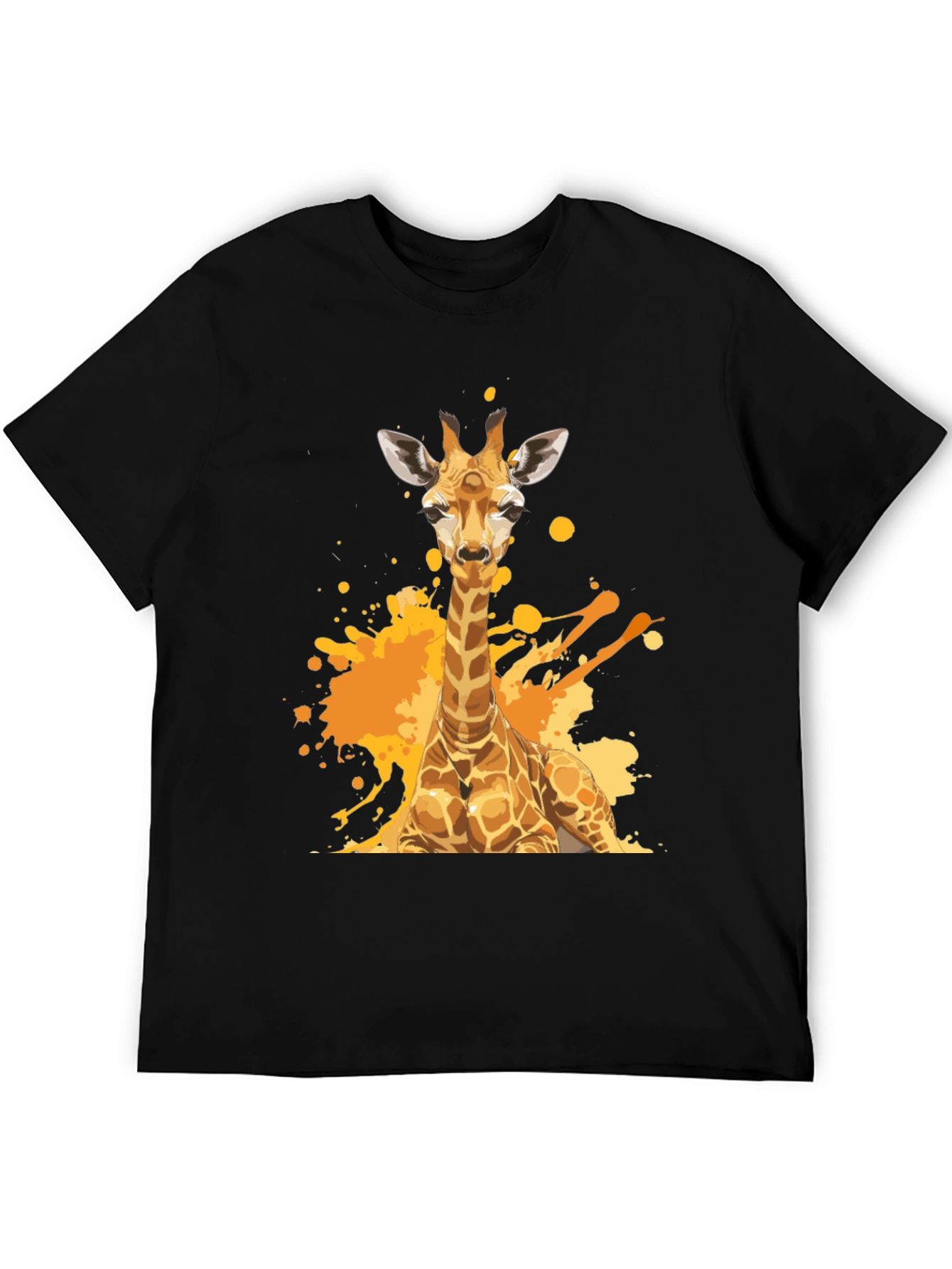 Giraffe Splash T-Shirt - Artistic Animal Tee