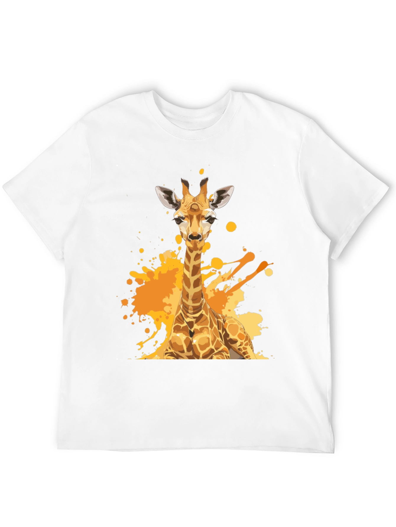 Giraffe Splash T-Shirt - Artistic Animal Tee