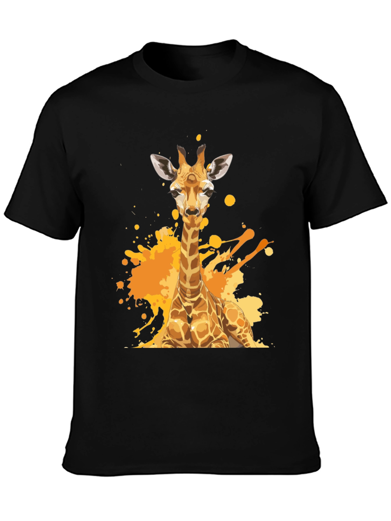 Giraffe Splash T-Shirt - Artistic Animal Tee