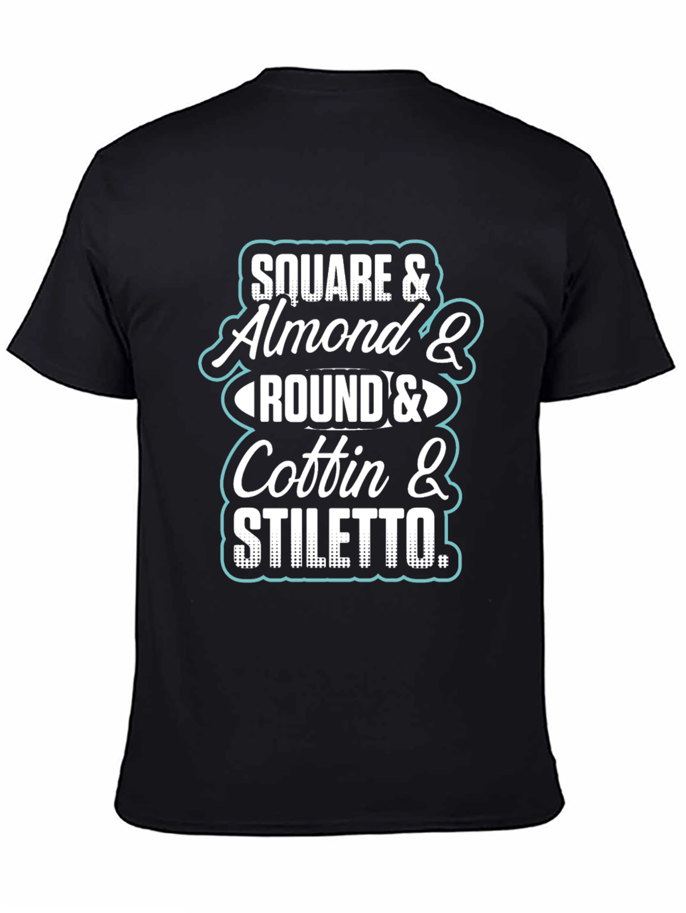 Nail Shape T-Shirt - Square Almond Round Coffin Stiletto