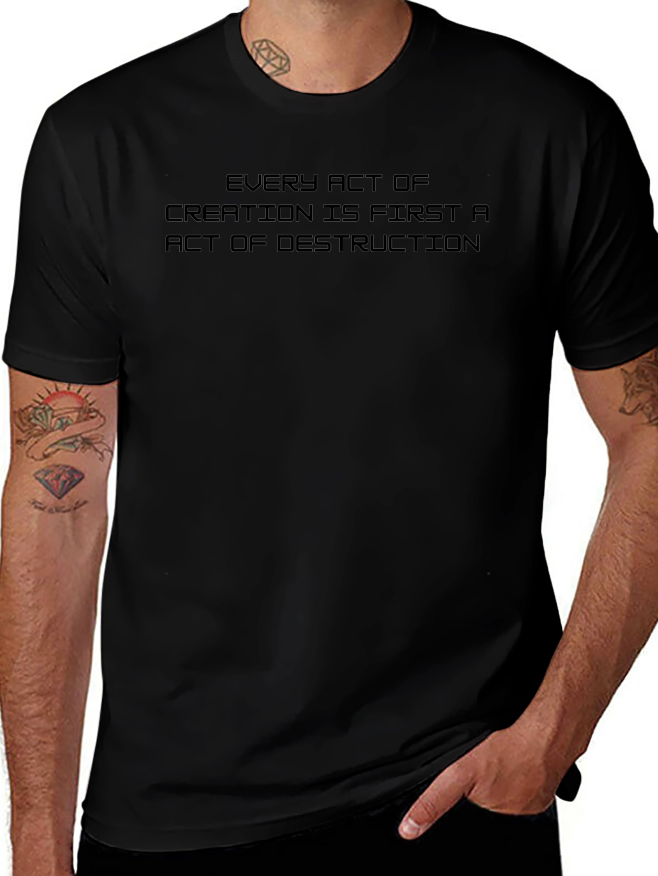 Every Act Black Graphic Tee