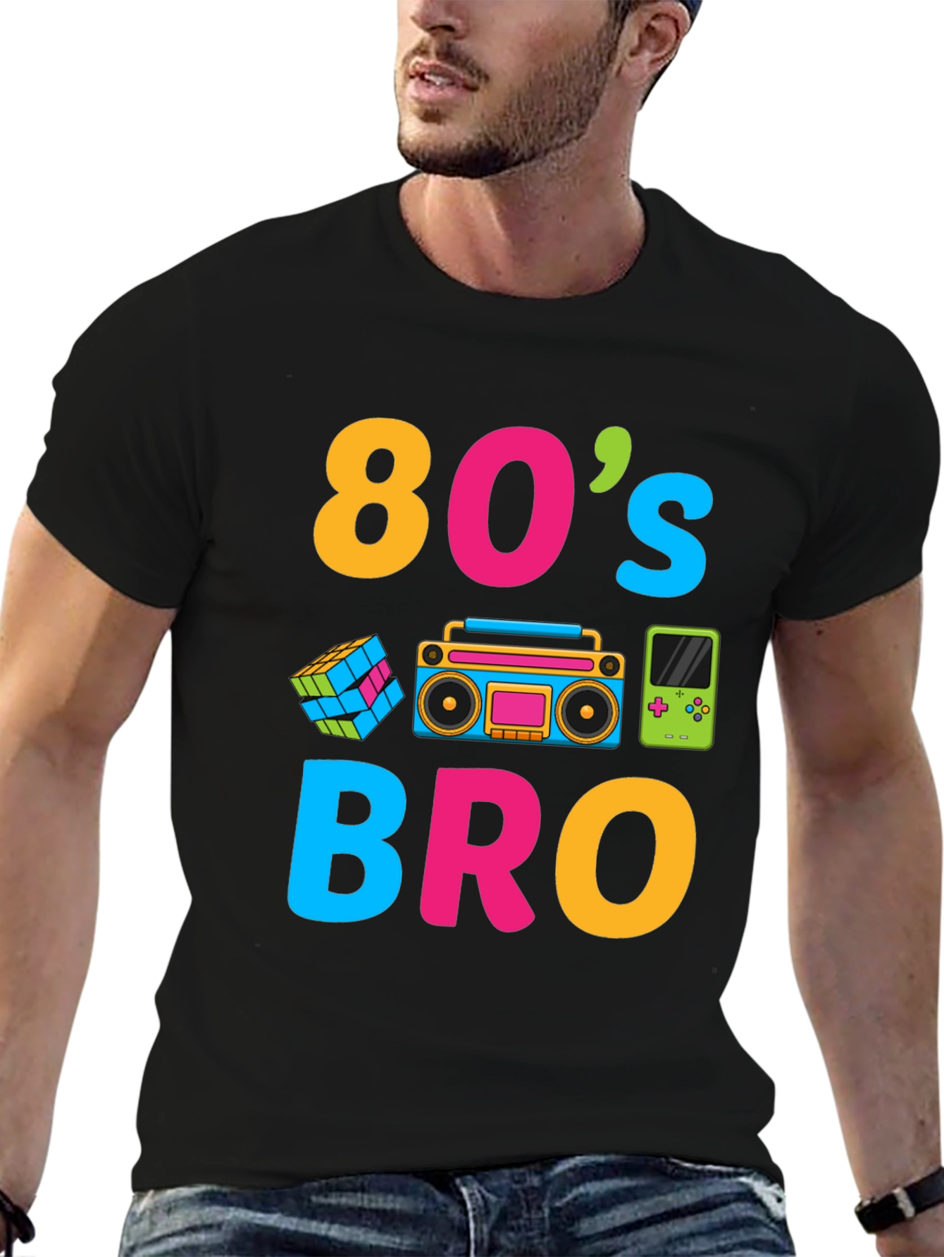 80s Bro Graphic Tee - Retro Style
