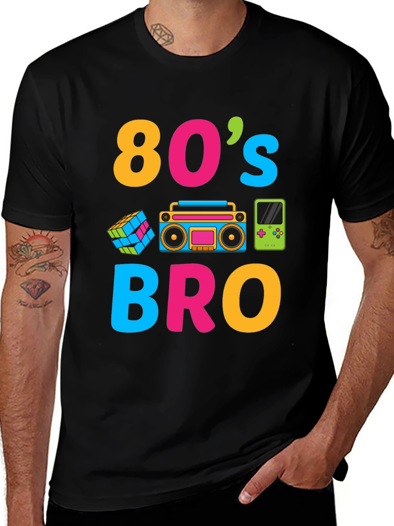 80s Bro Graphic Tee - Retro Style
