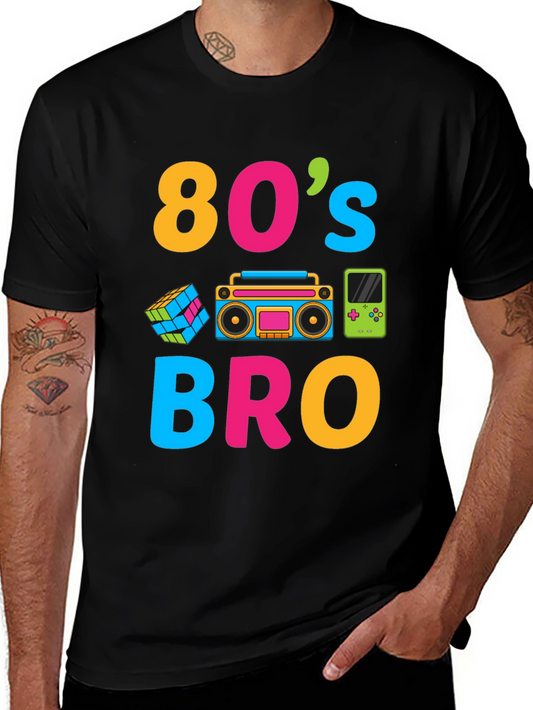 80s Bro Graphic Tee - Retro Style