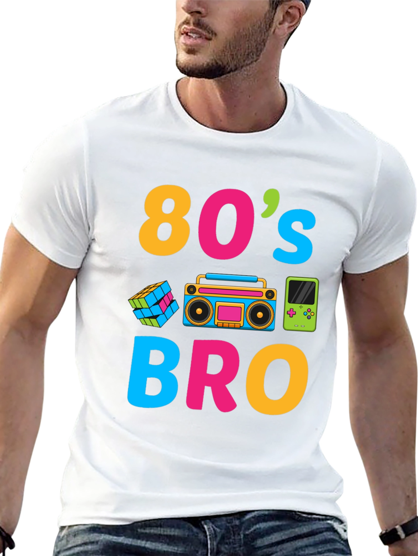 80s Bro Graphic Tee - Retro Style