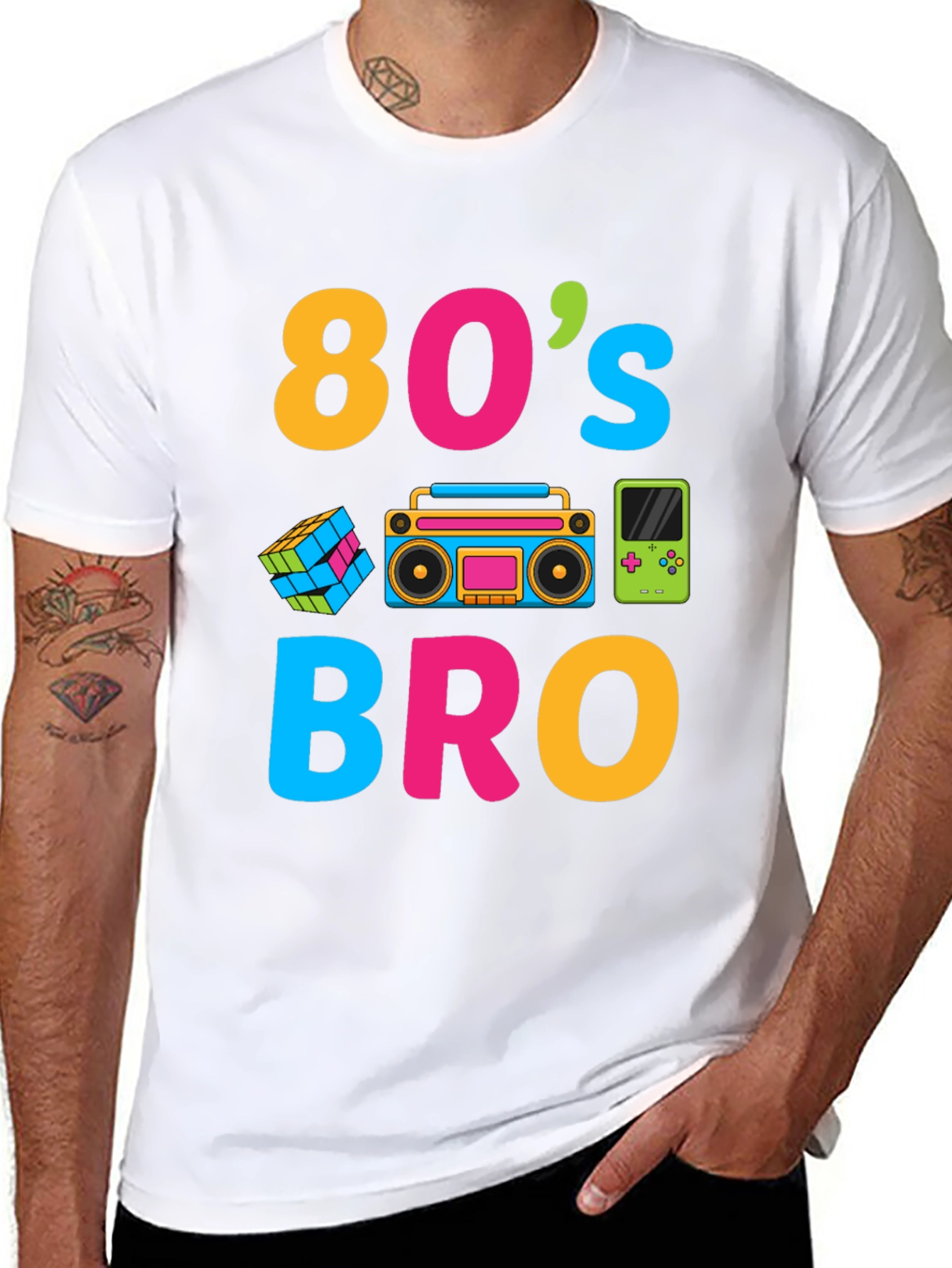 80s Bro Graphic Tee - Retro Style