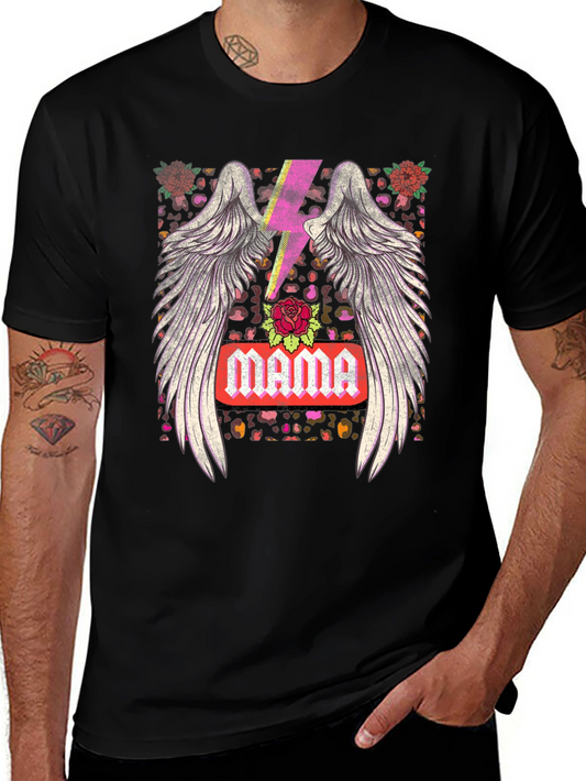 Mama Wings & Lightning Bolt Graphic Tee