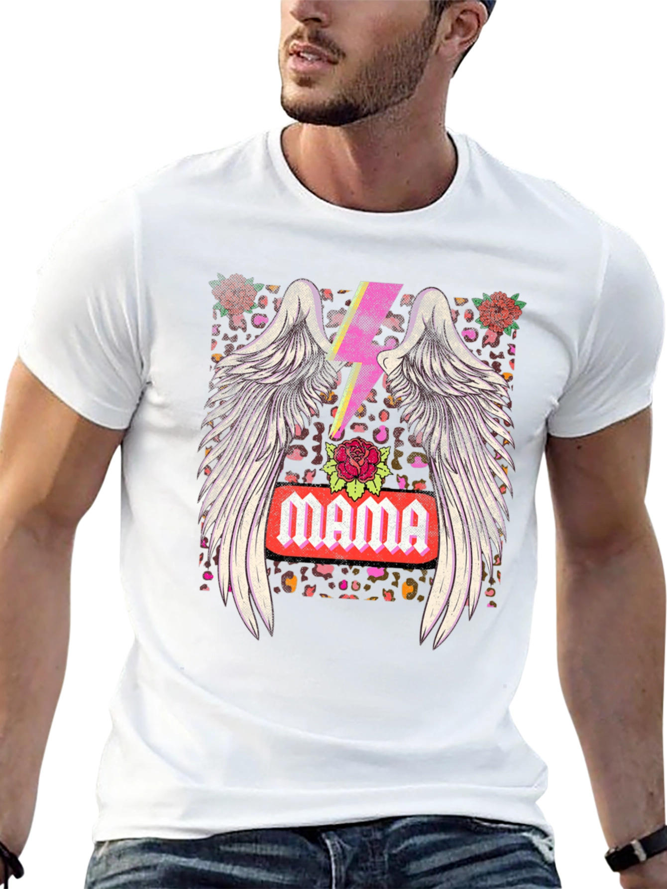 Mama Wings & Lightning Bolt Graphic Tee