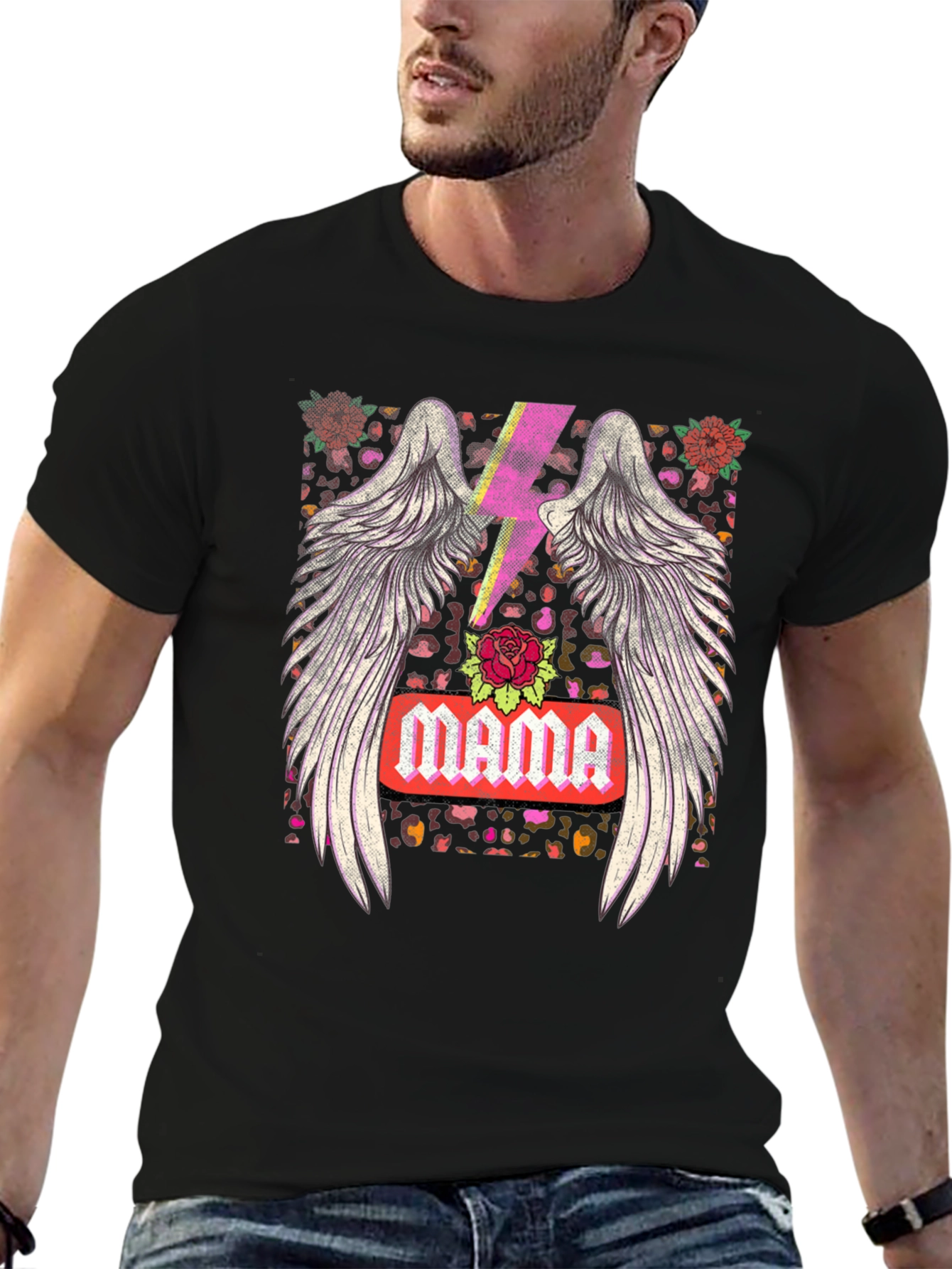 Mama Wings & Lightning Bolt Graphic Tee