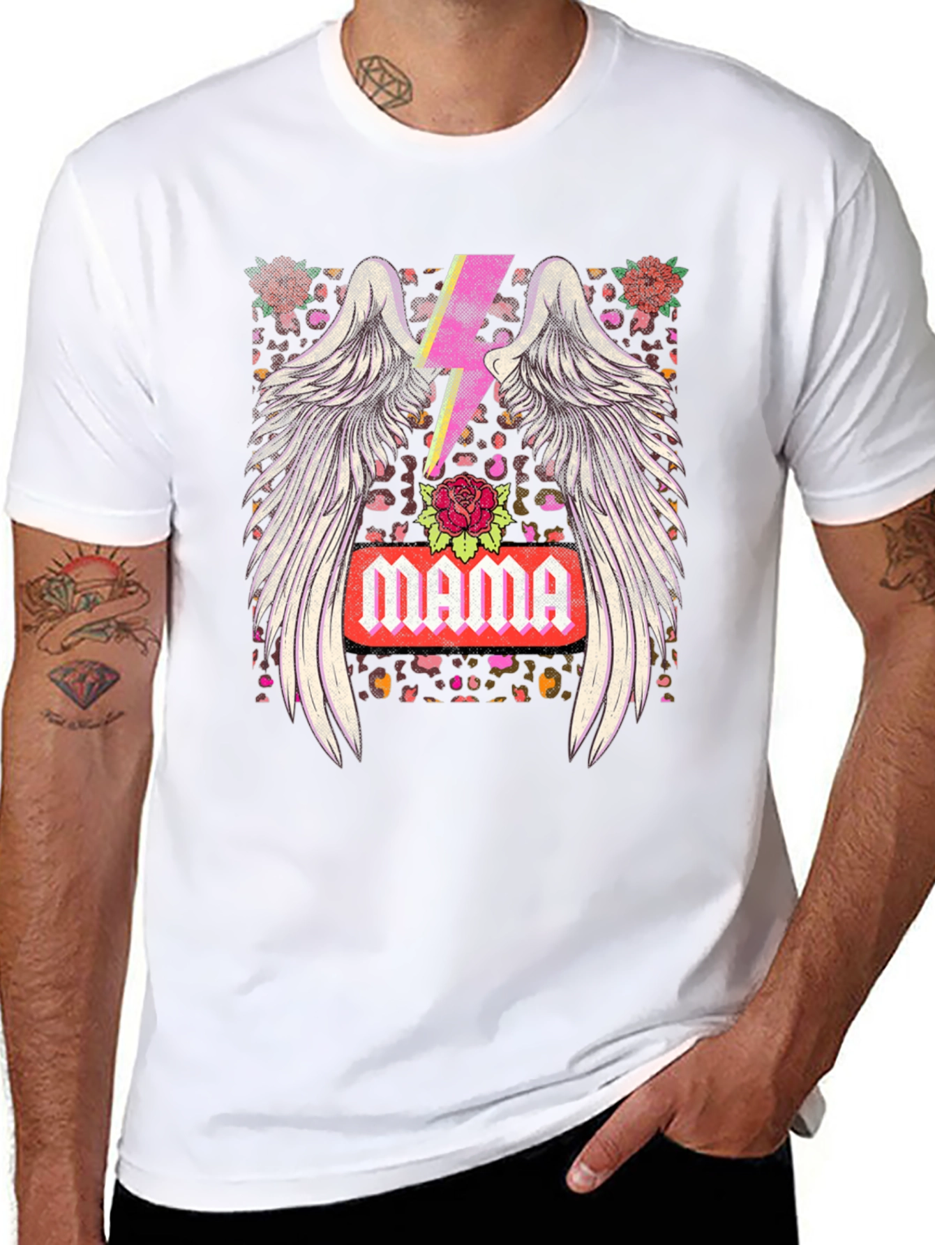 Mama Wings & Lightning Bolt Graphic Tee