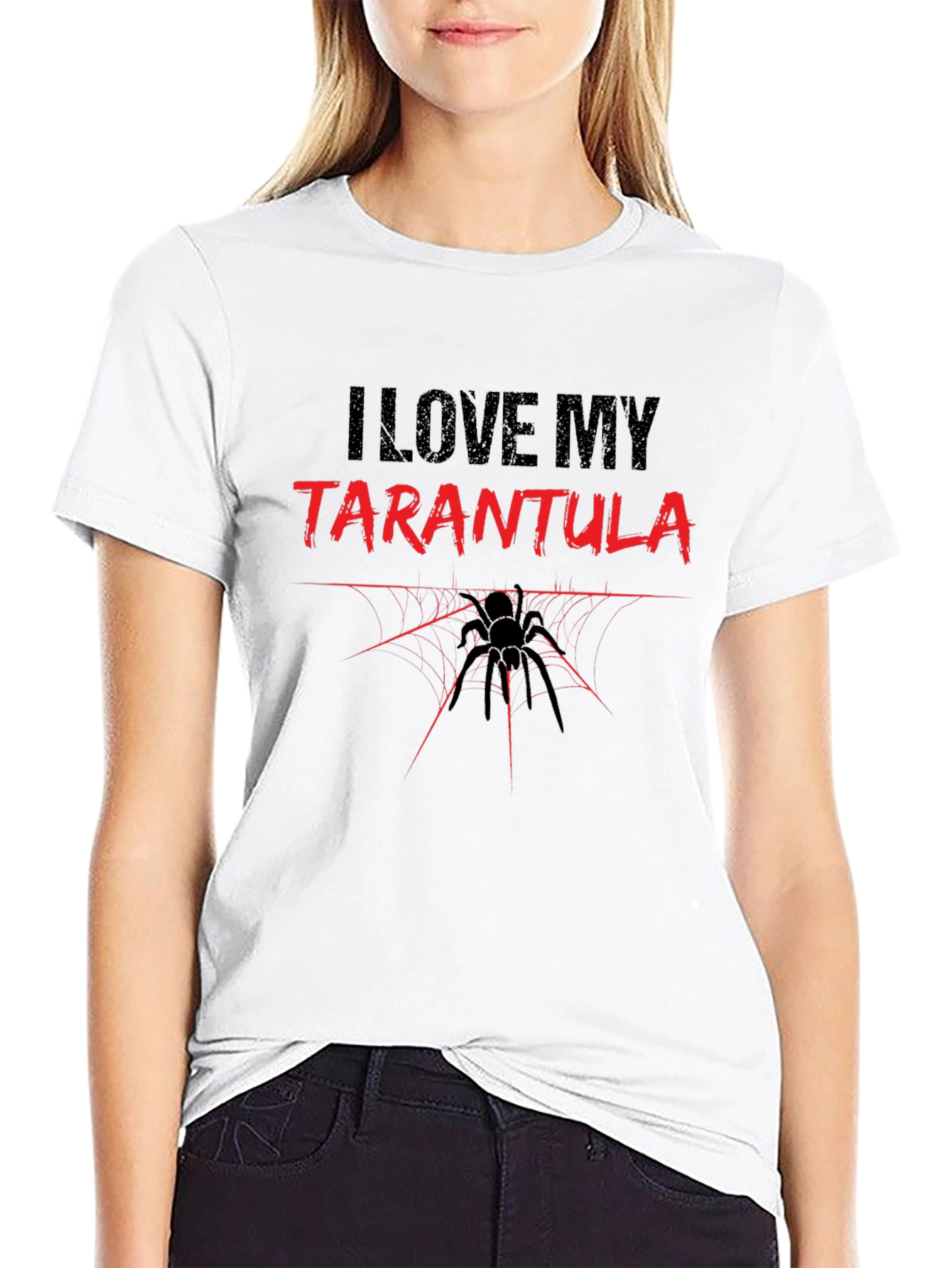I Love My Tarantula Black Graphic Tee