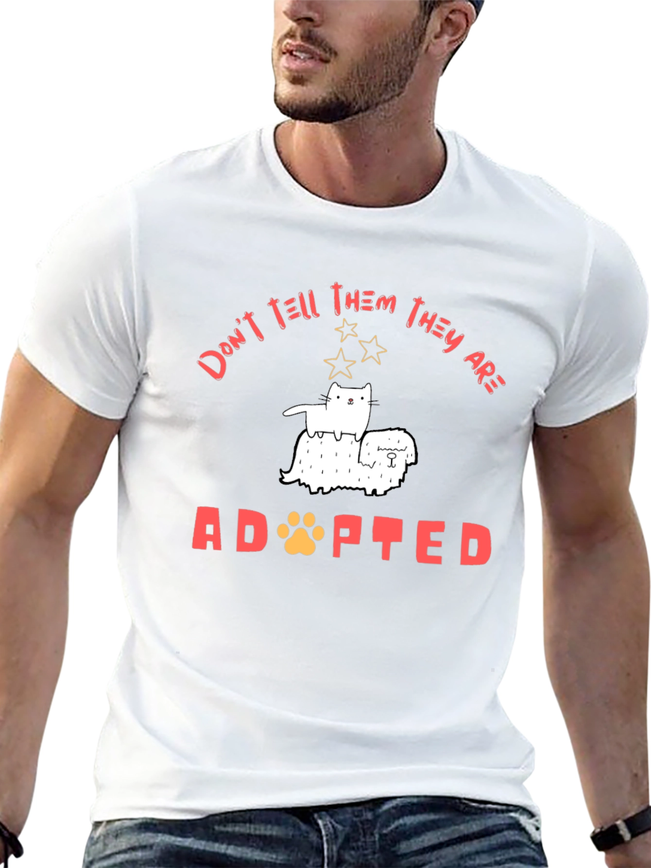 Adopted Pet T-Shirt - Cat & Dog Graphic Tee